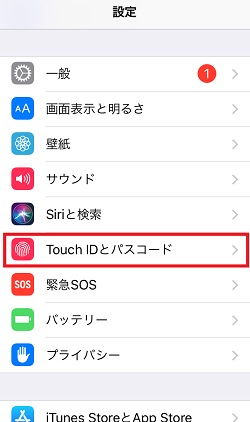 iPhone,Touch ID,パスコード