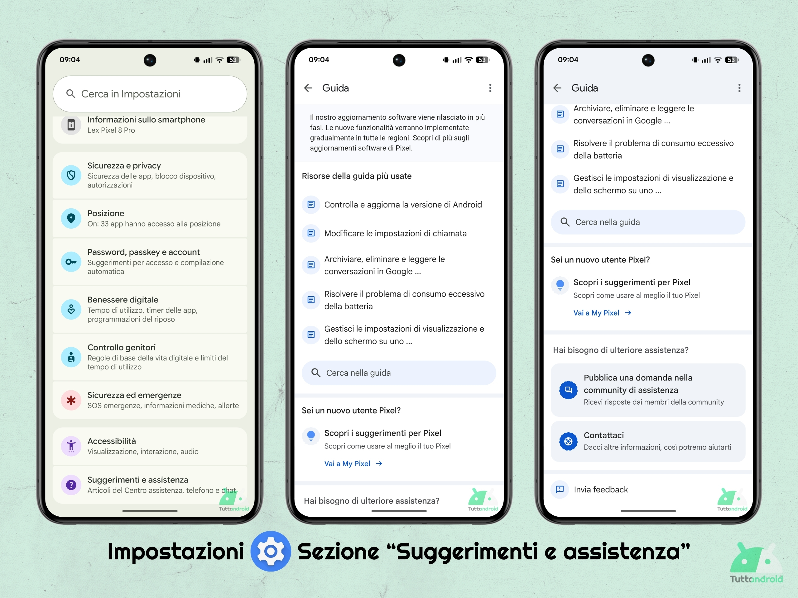 Google Pixel 8 Pro - 設定 - ヒントとヘルプ