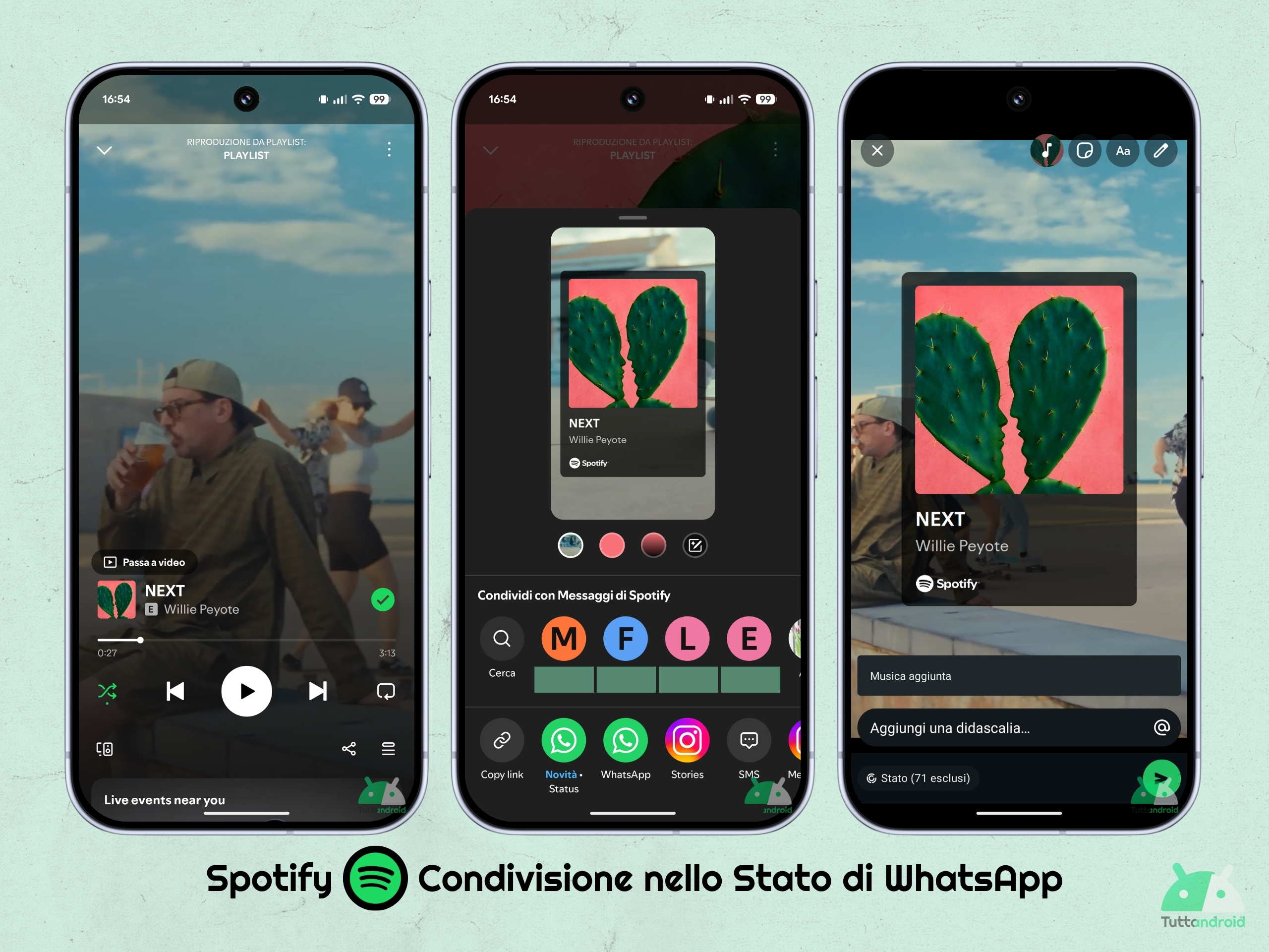 Spotify - WhatsApp ステータスでの共有
