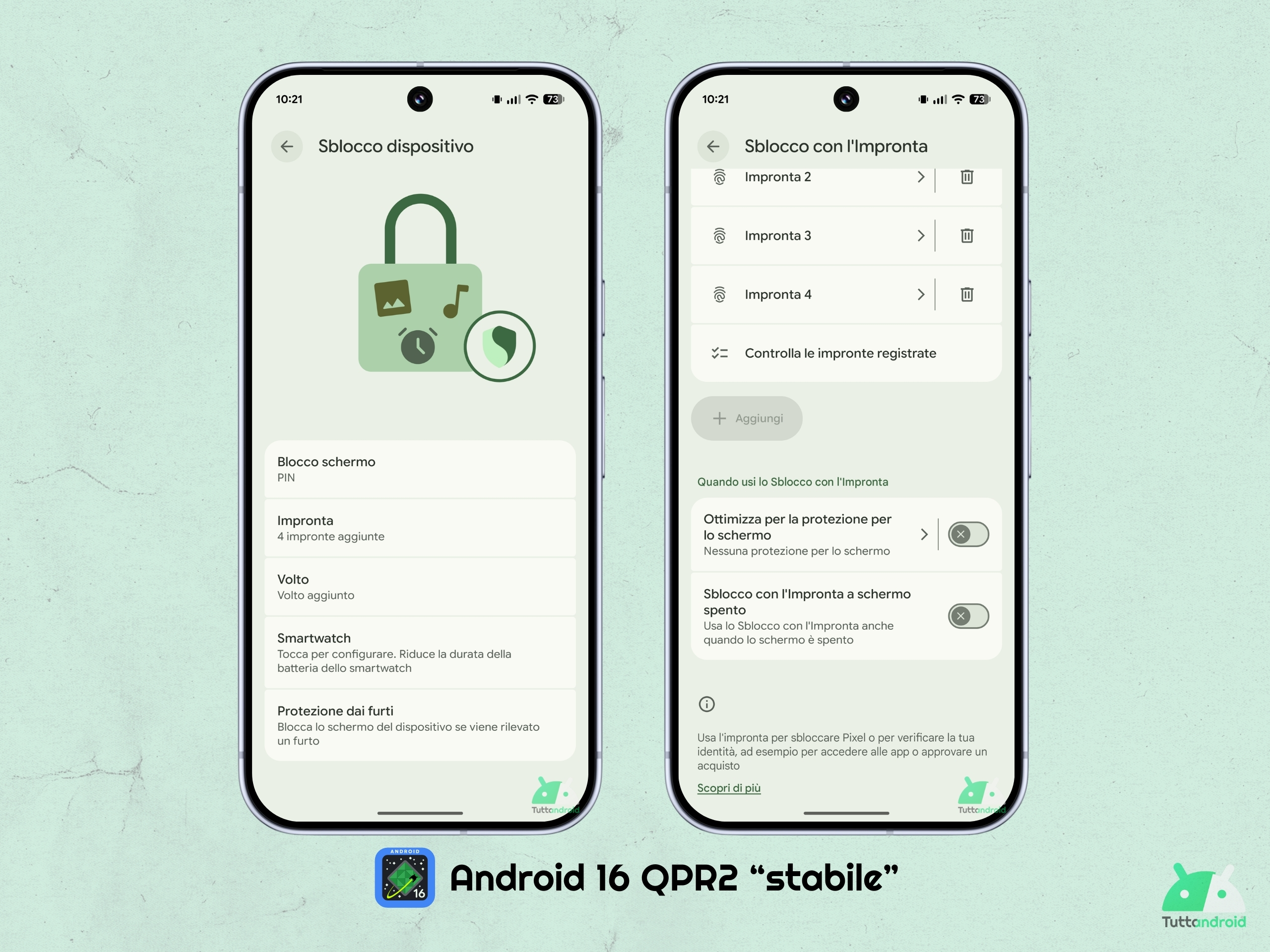 Android 16 QPR2 - Google Pixel 10 Pro XL - 画面オフの指紋