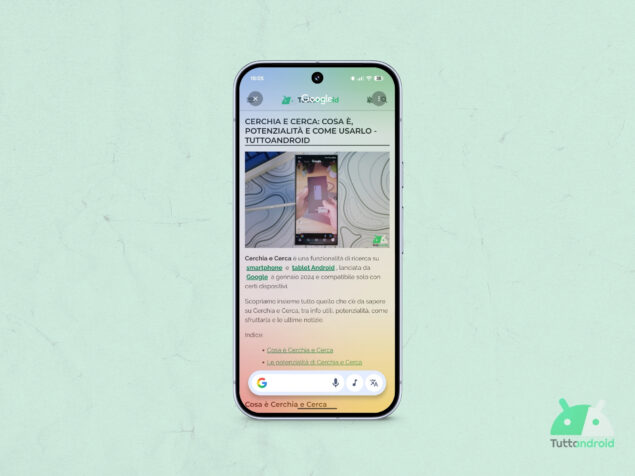 App Google - Cerchia e Cerca - visual hero 2025