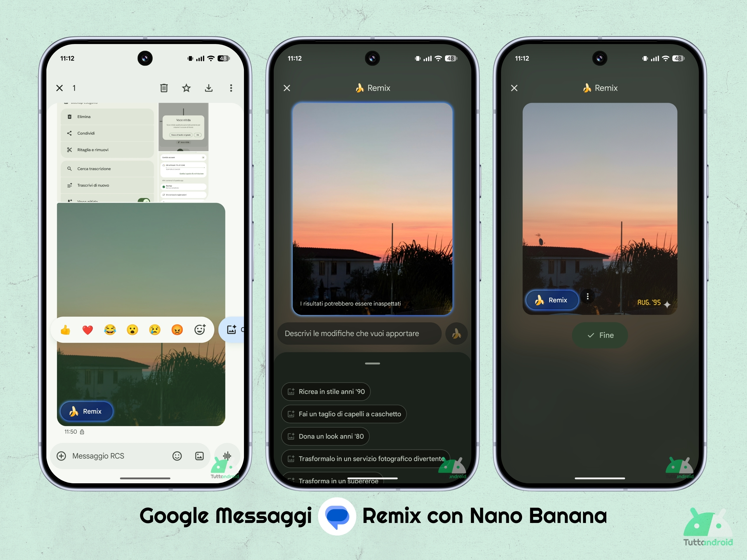 Google メッセージ - Nano Banana でリミックス - 仕組み