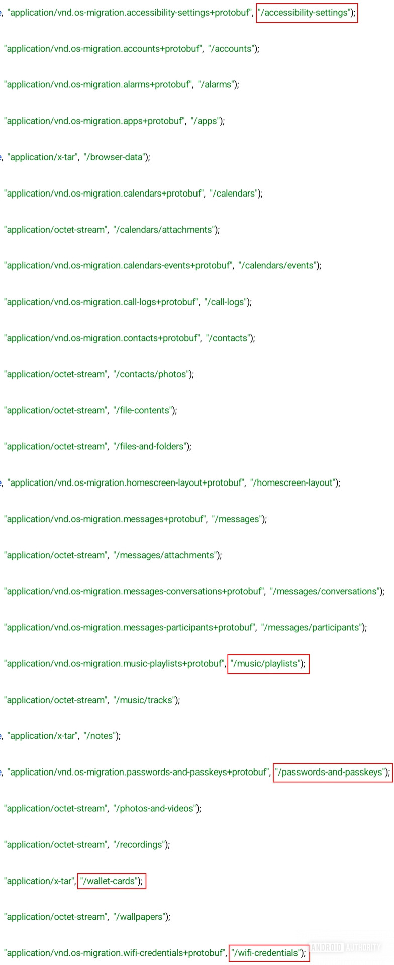 Android Canary ビルド 2512 - Android Switch v1.0.833807547 - 新しいデータ型