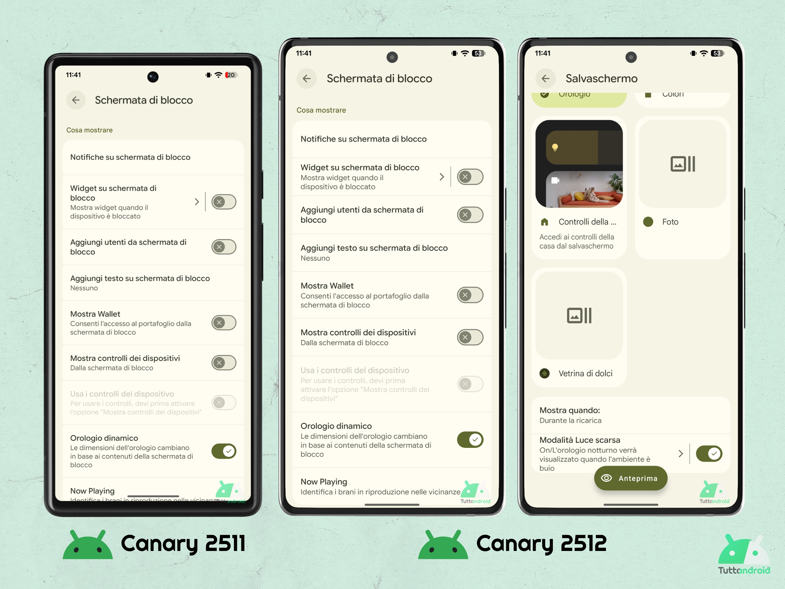Android CANARY 2512 - タイル密度設定