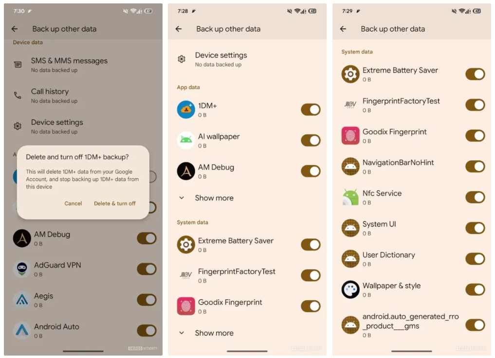 Androidのバックアップ