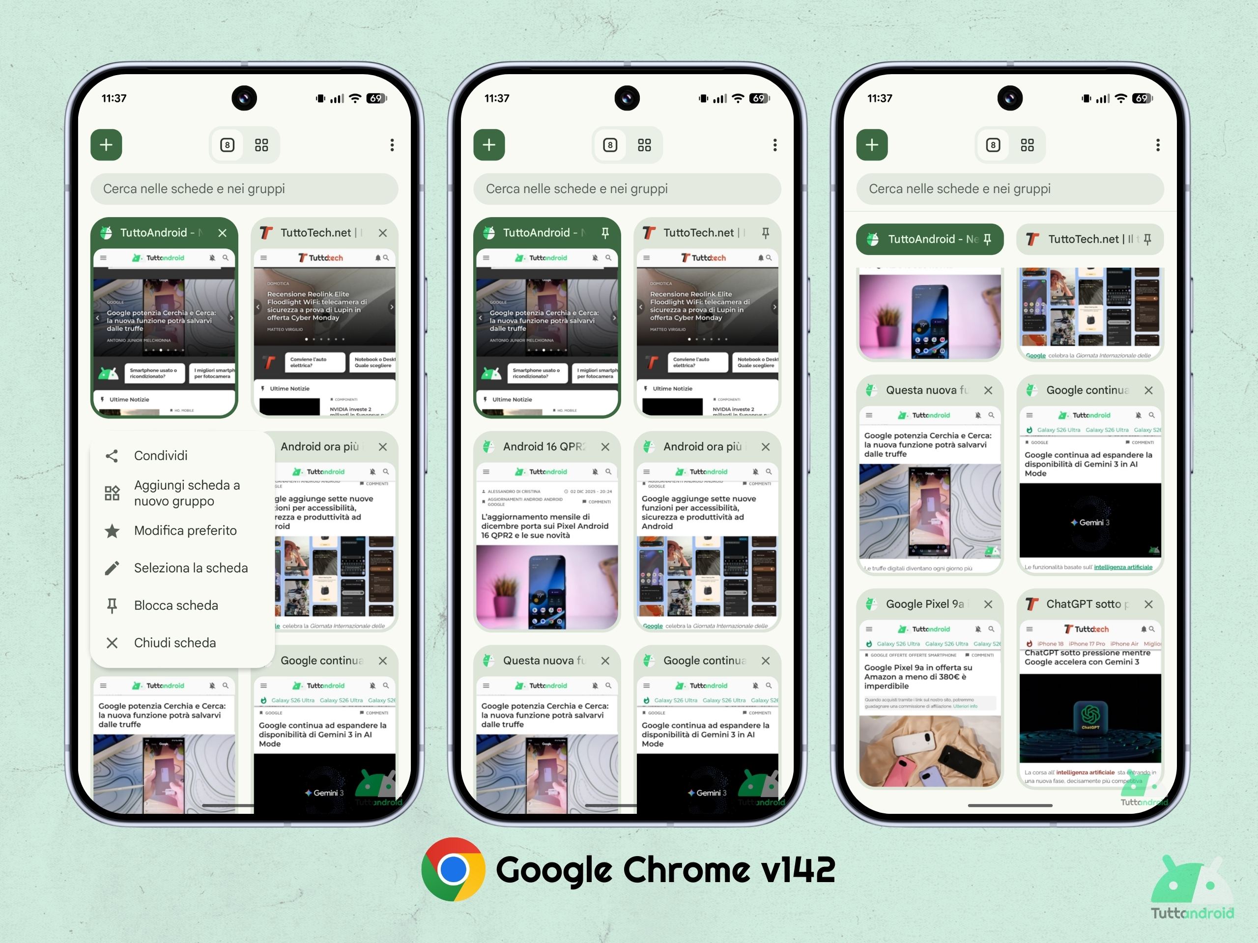 Google Chrome v142 - ロックタブ