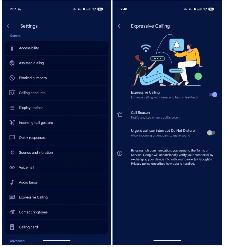 表現力豊かな通話