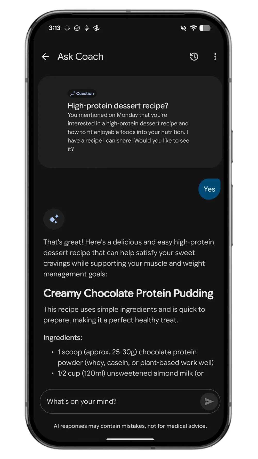 Fitbit チャット履歴