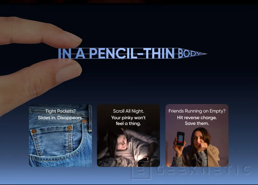 Geeknetic The Realme P4 Power には、鉛筆のような形状の 10,000 mAh バッテリーが組み込まれています 2