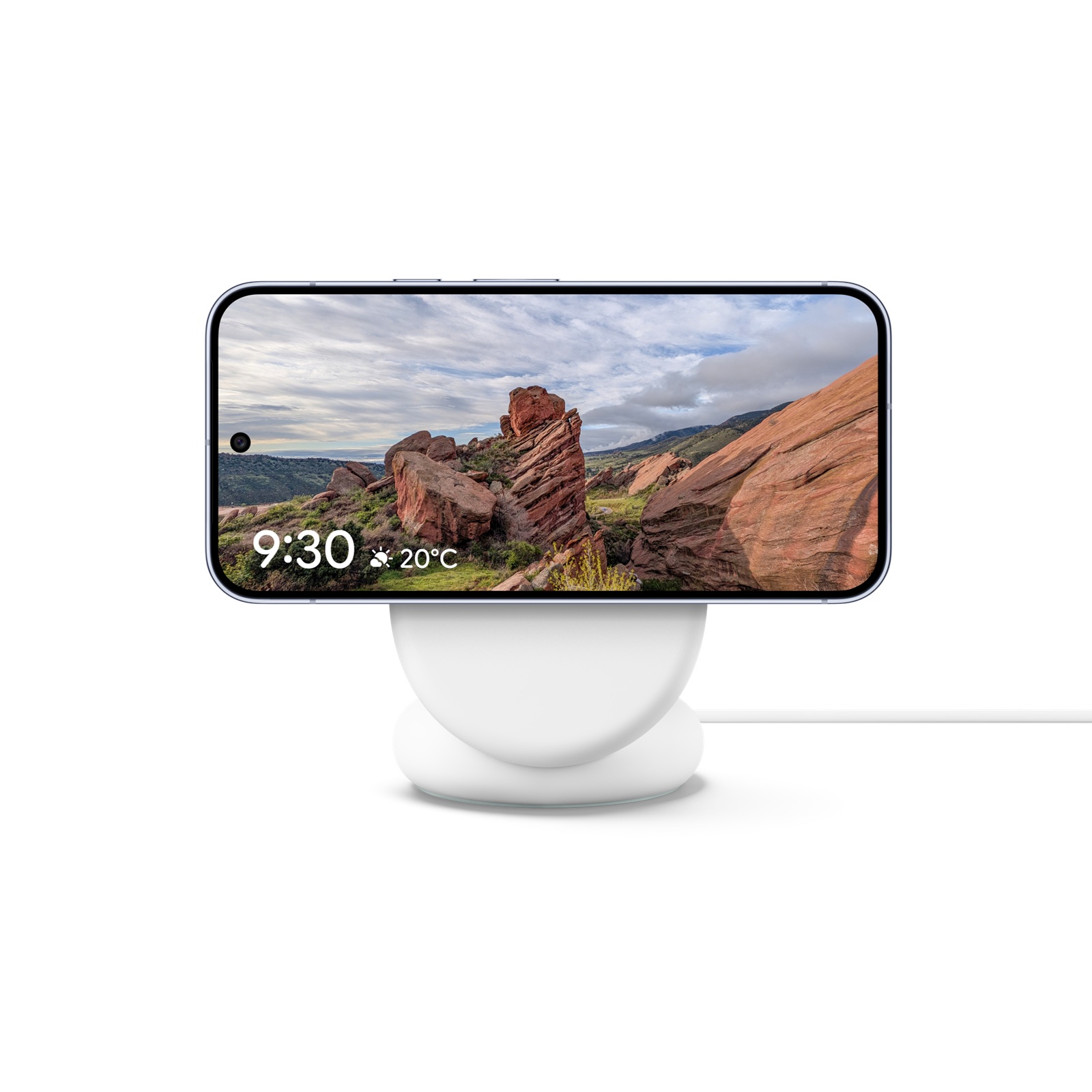 Google Pixel 10 Pro XL - スタンド付き PixelSnap 充電器のスクリーンセーバー