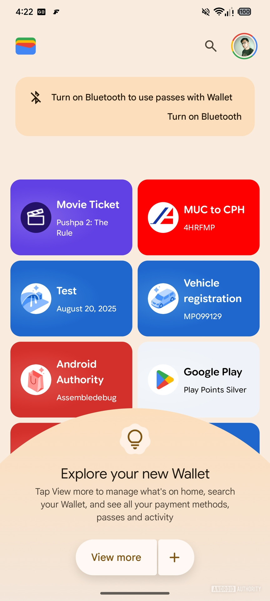 Google ウォレット v26.3 - お気に入りパスを備えた UI