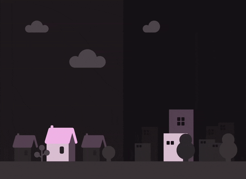 Android - 交通機関モード - 自宅と勤務先の住所のアニメーション AA