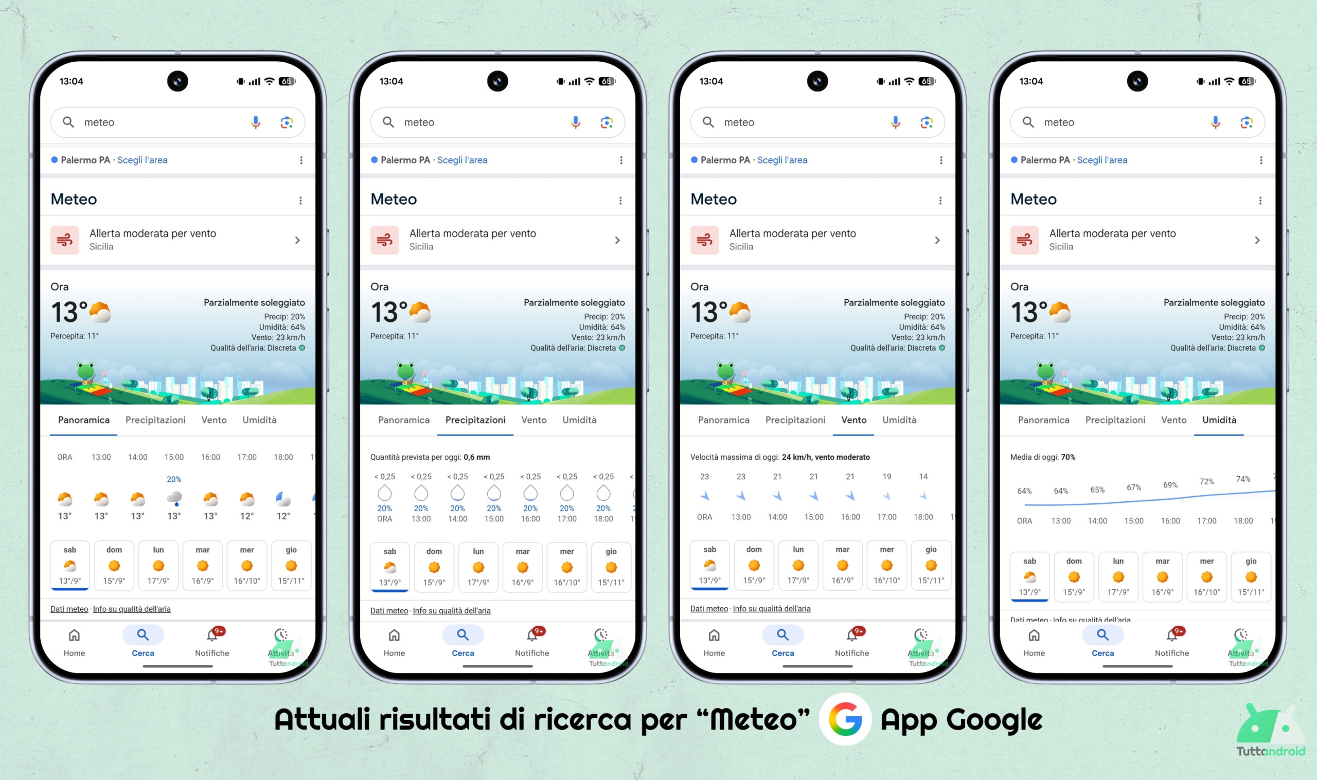 Google アプリの天気に関する現在の検索結果 - 2026 年 2 月