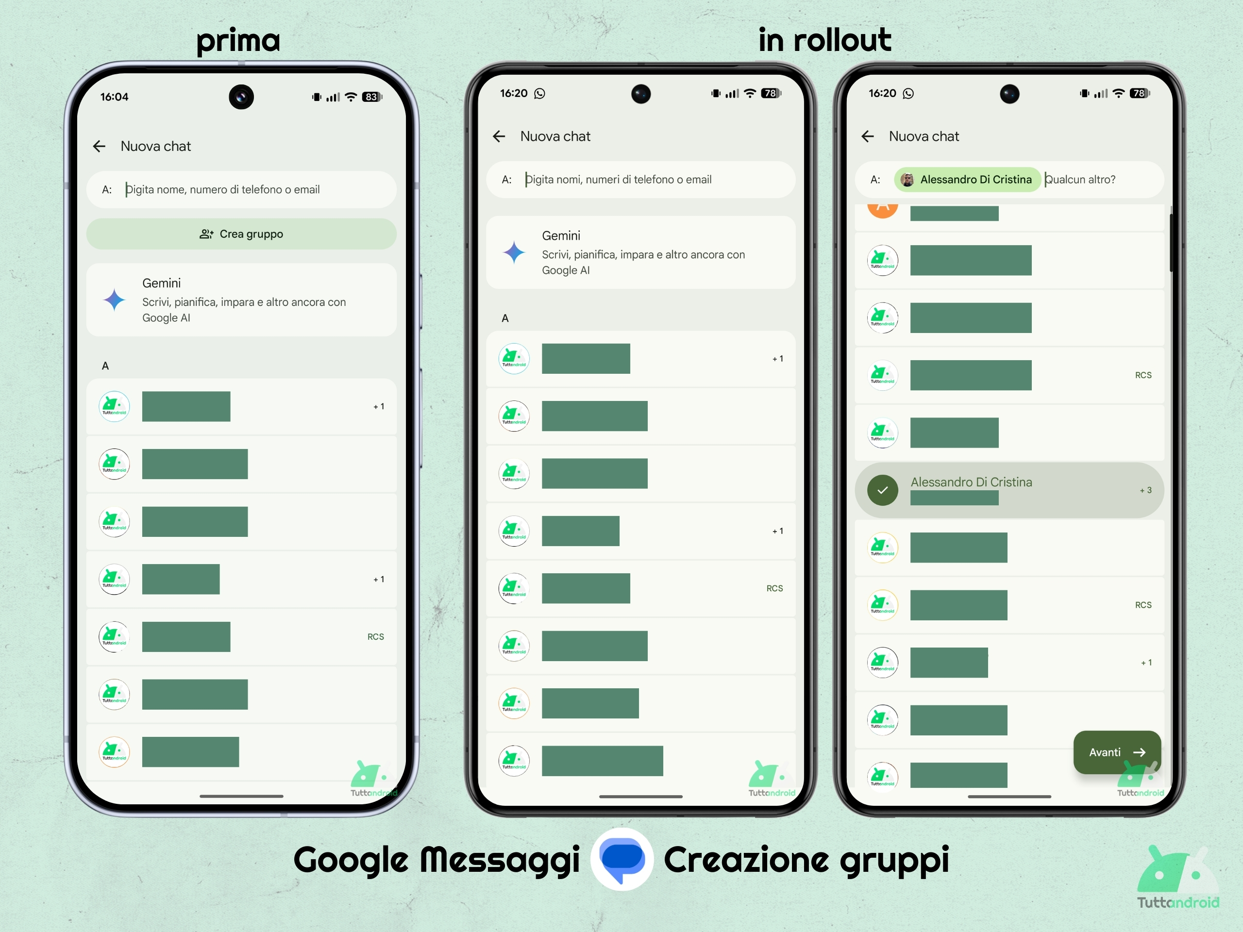 Google メッセージ v20260220 ベータ版 - グループの作成