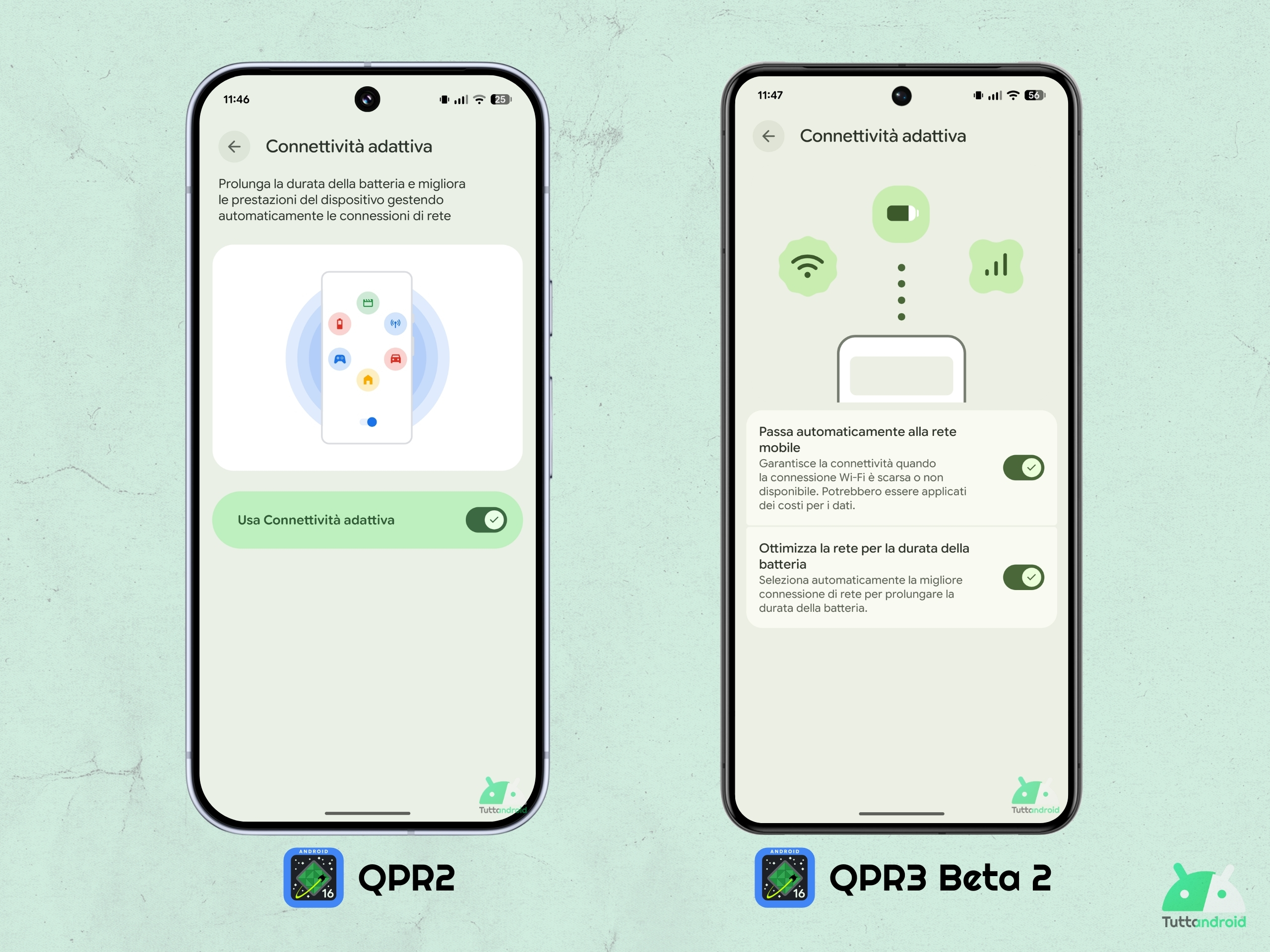 Android 16 QPR3 - ベータ 2 - アダプティブ接続
