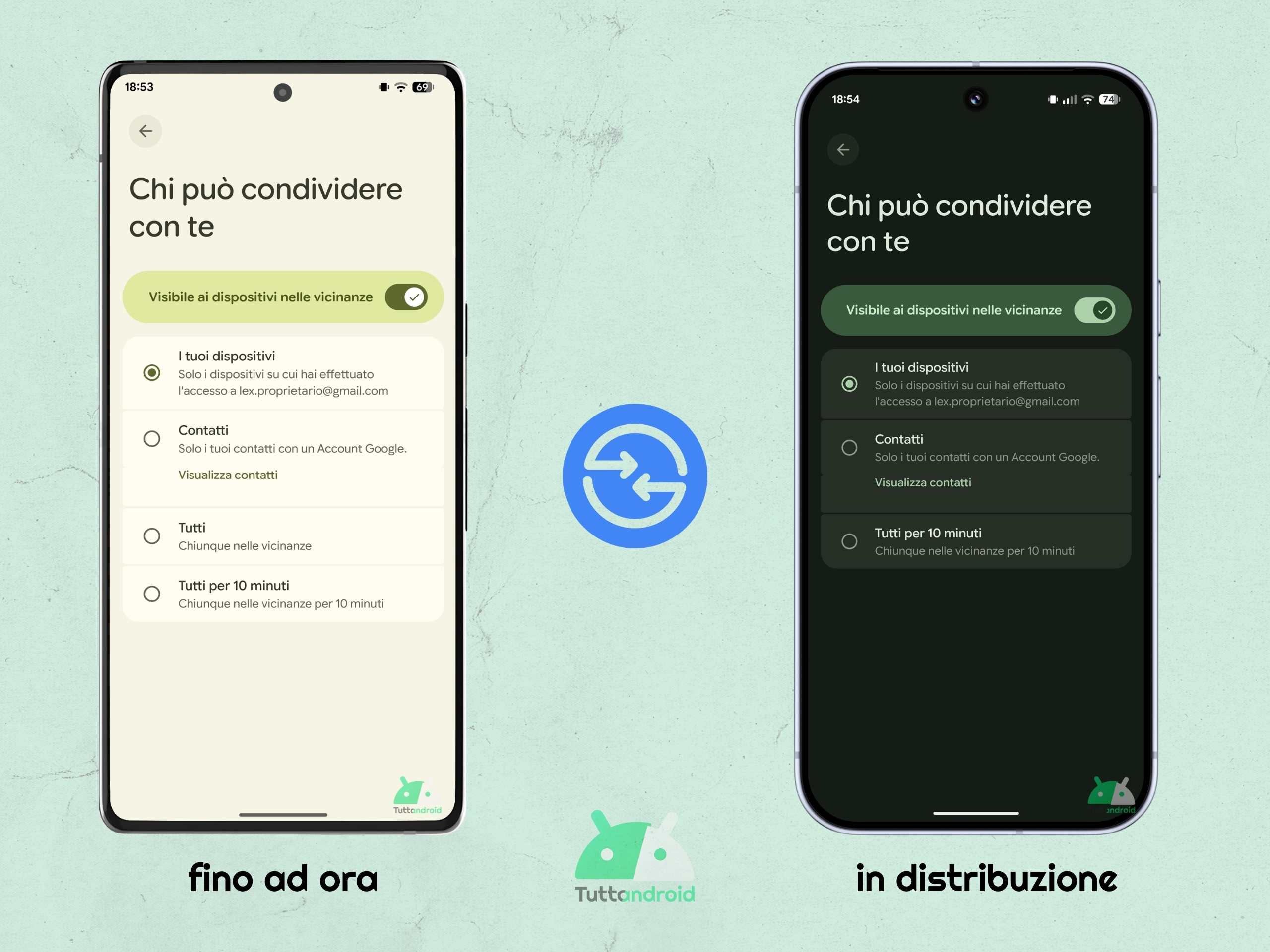 Google Play Services v26.05.32 - 全員なしのクイック共有オプション