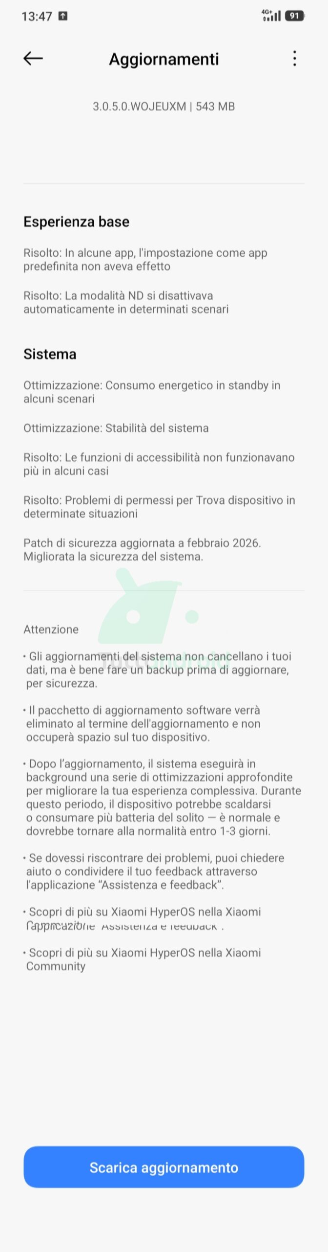 POCO X7 Pro アップデート バージョン 3.0.5.0.WOJEUXM