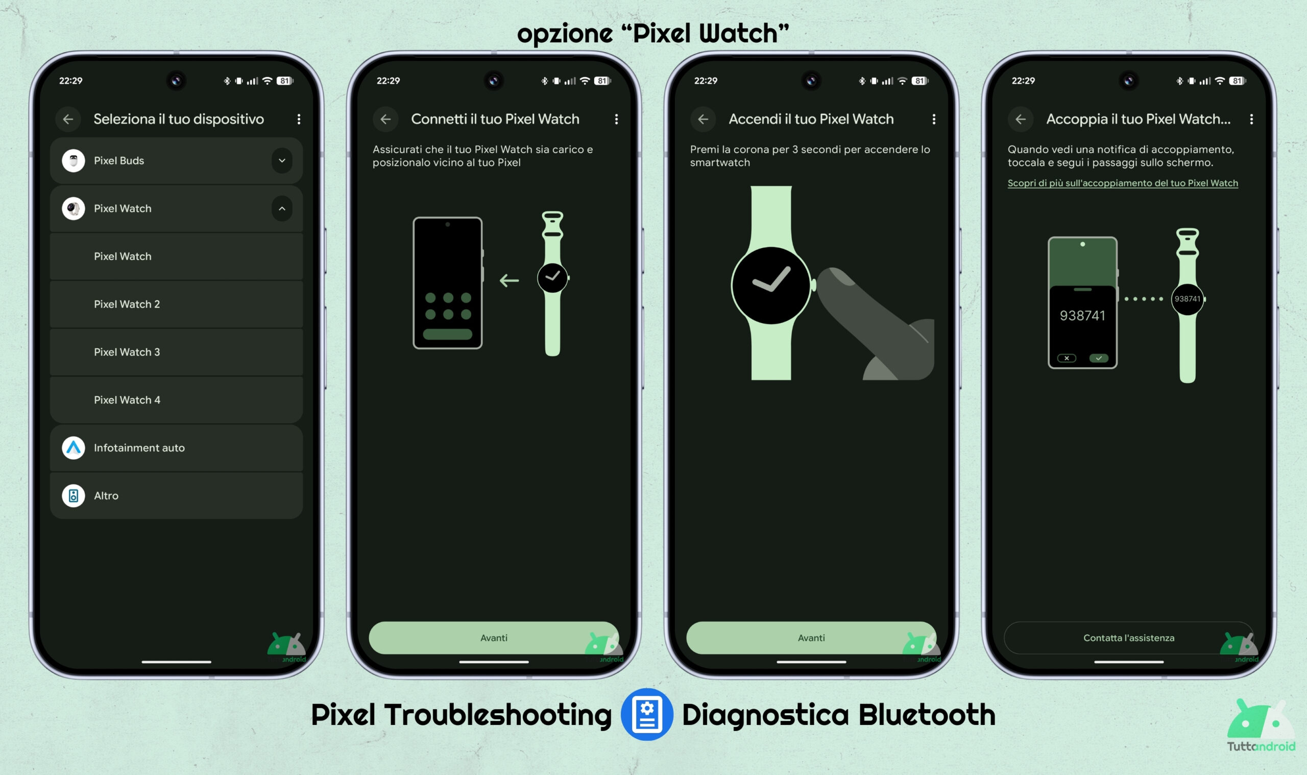 Pixel トラブルシューティング v1.0.881271863 - Google Pixel Watch の Bluetooth 診断