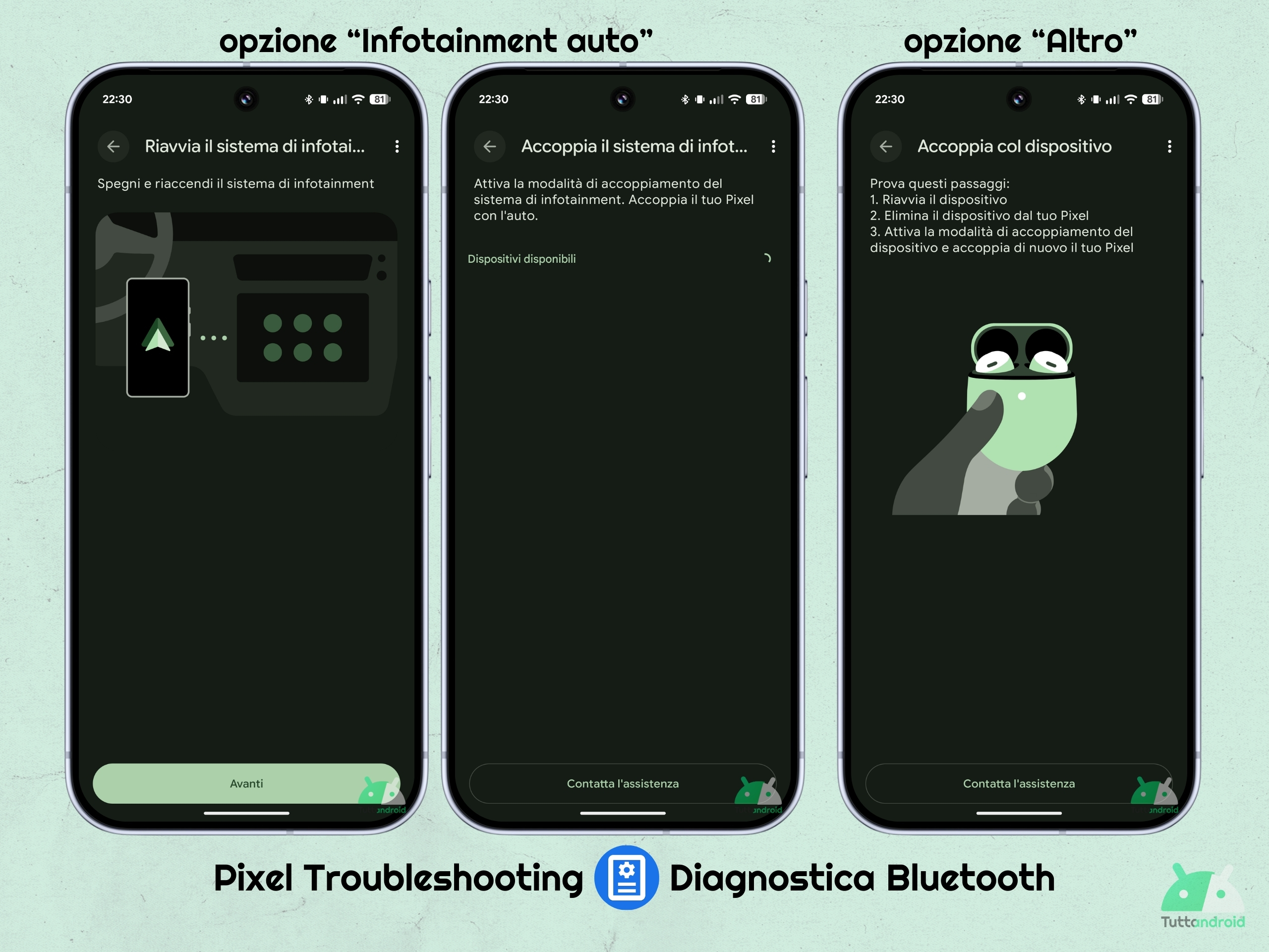 Pixel トラブルシューティング v1.0.881271863 - 車載インフォテインメントおよびその他のデバイスの Bluetooth 診断