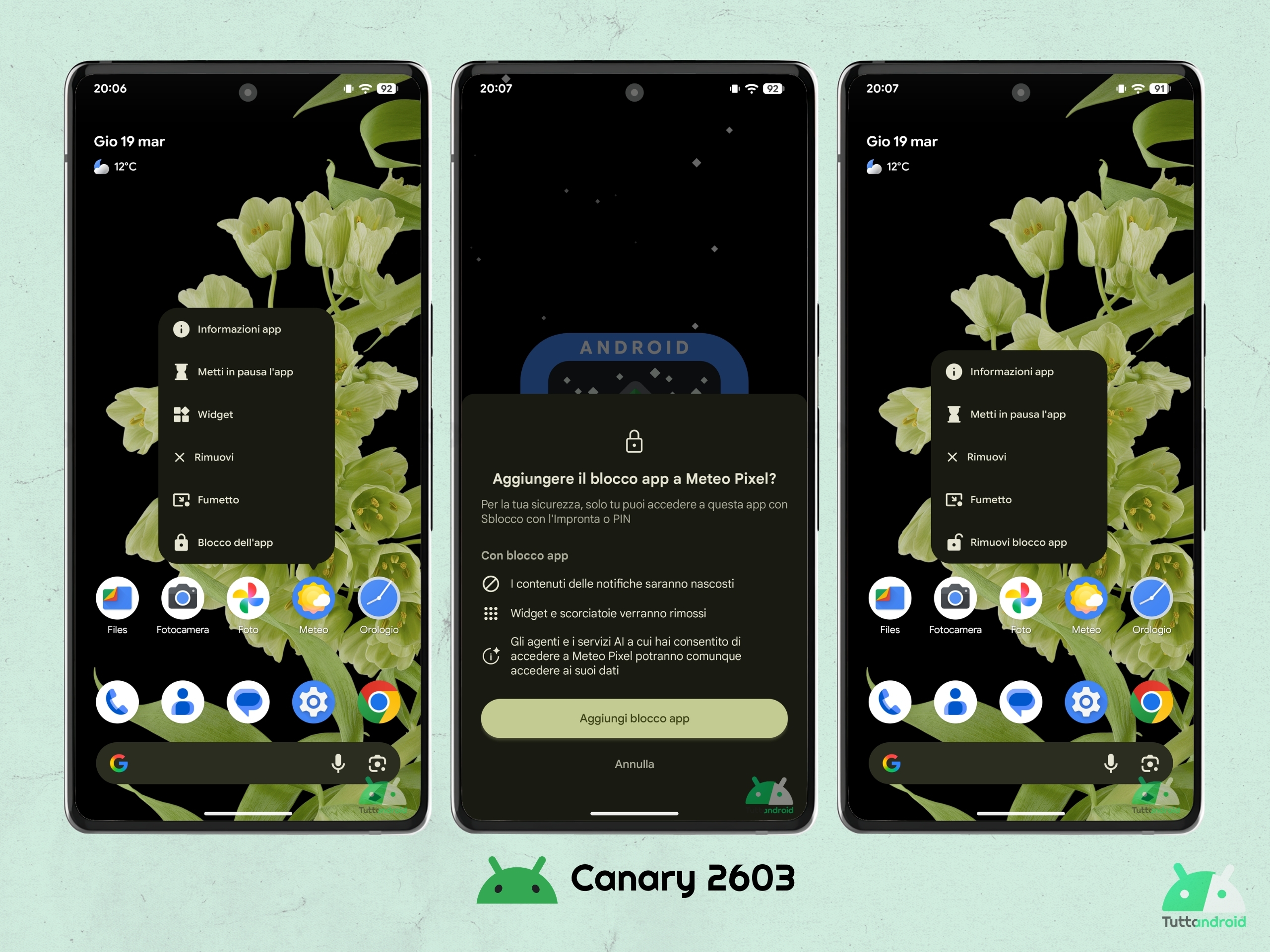 Android CANARY 2603 - アプリをブロックした