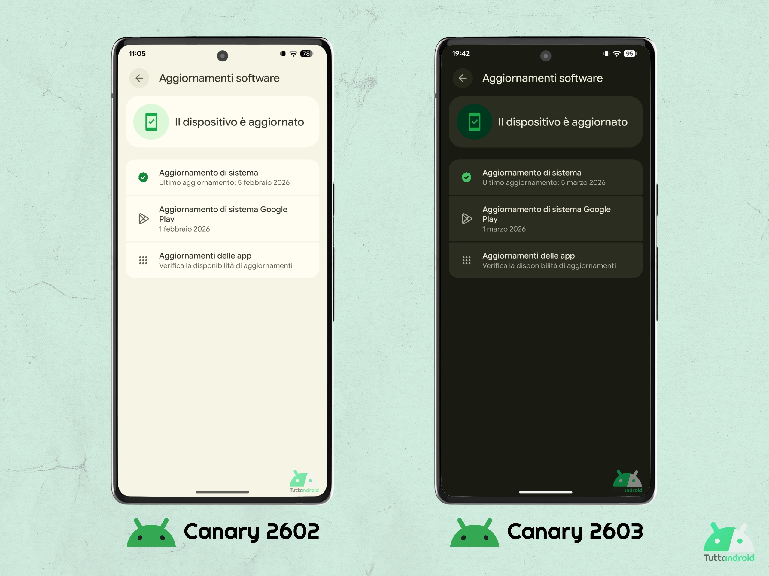 Android CANARY 2603 - Google Play システム アップデート