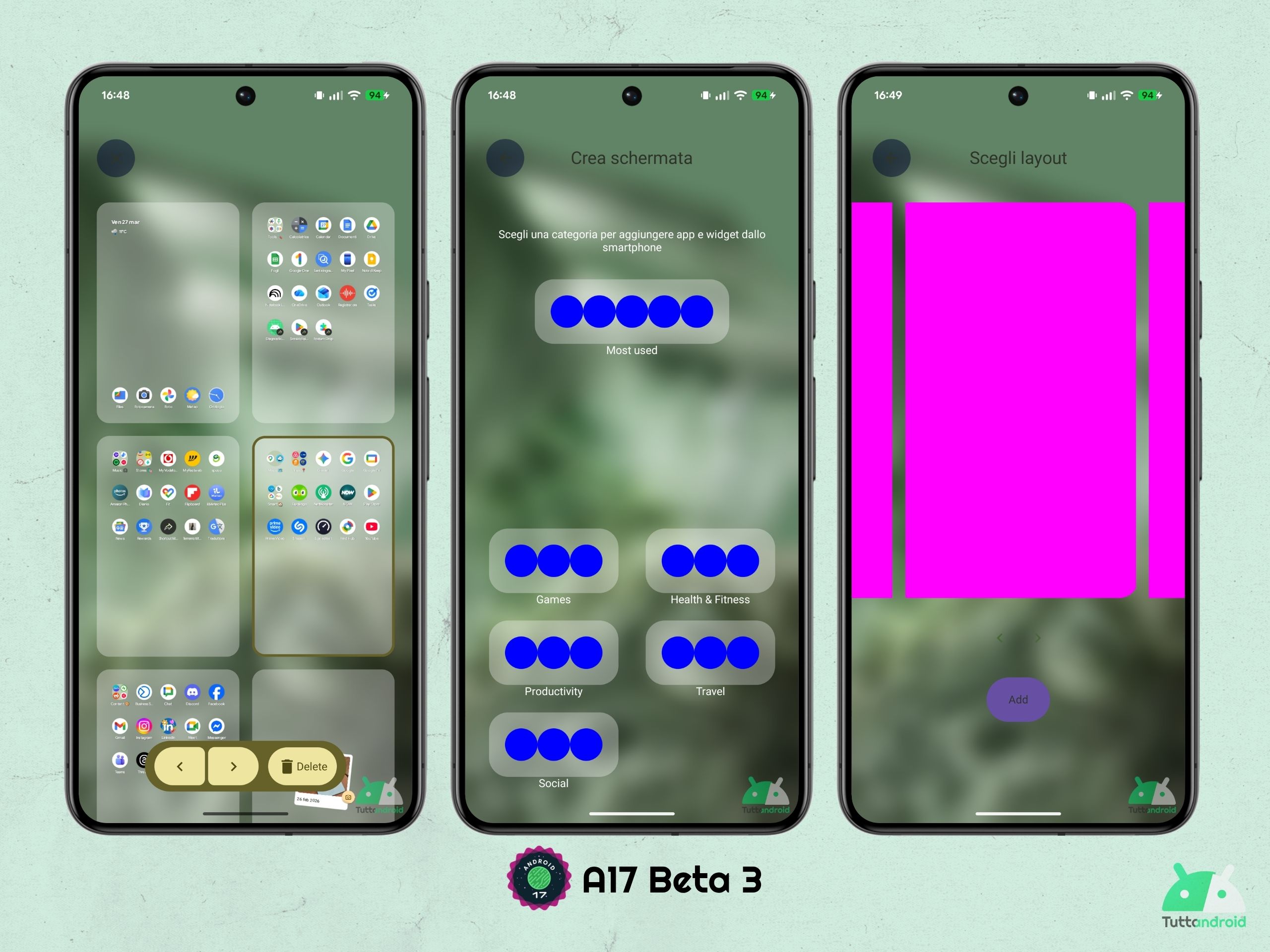 Android 17 - Pixel Launcher - 隠しオーガナイザー機能 - 画面作成