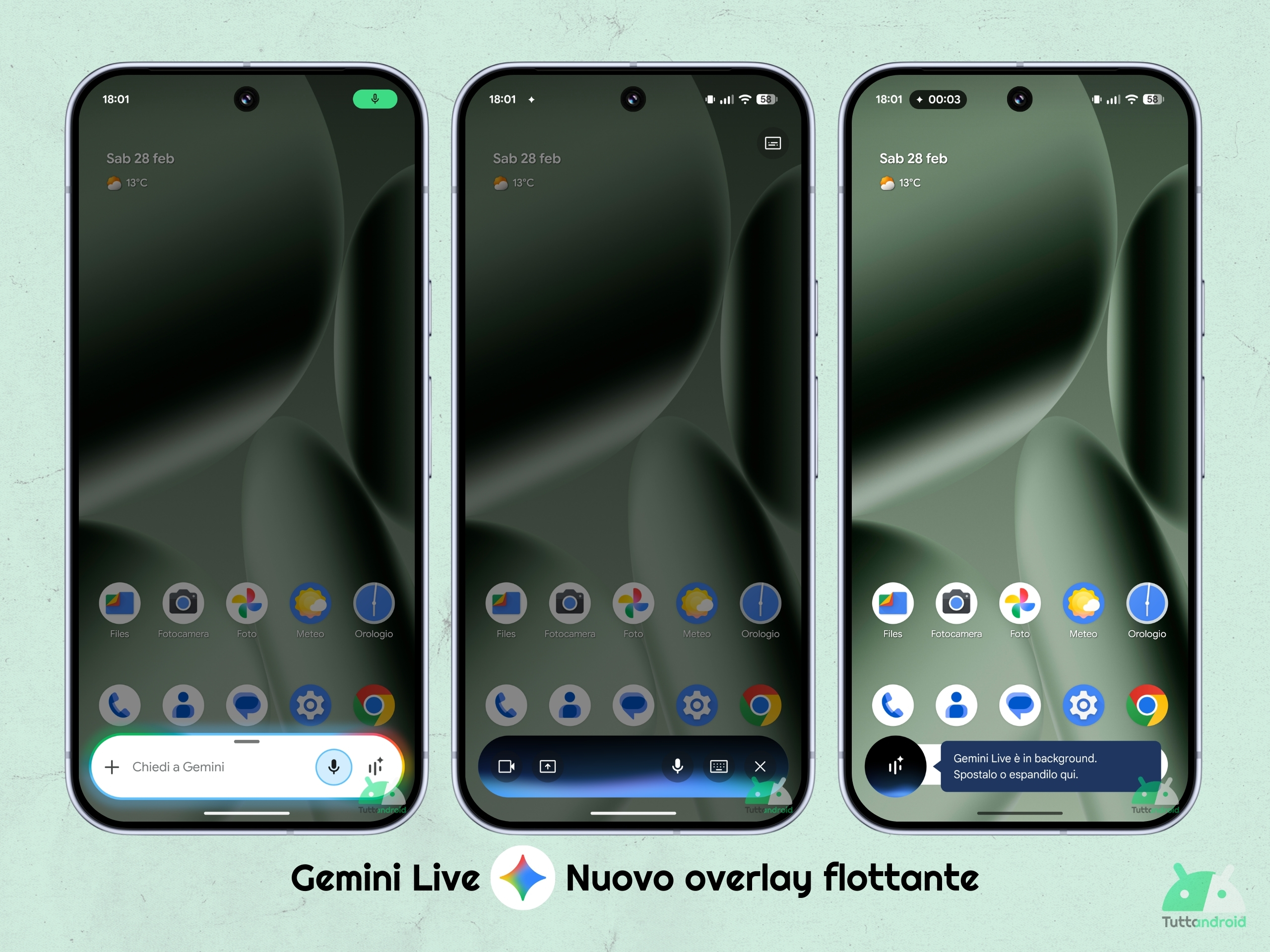 Google App v17.7.60 ベータ版 - 新しい Gemini Live フローティング オーバーレイ