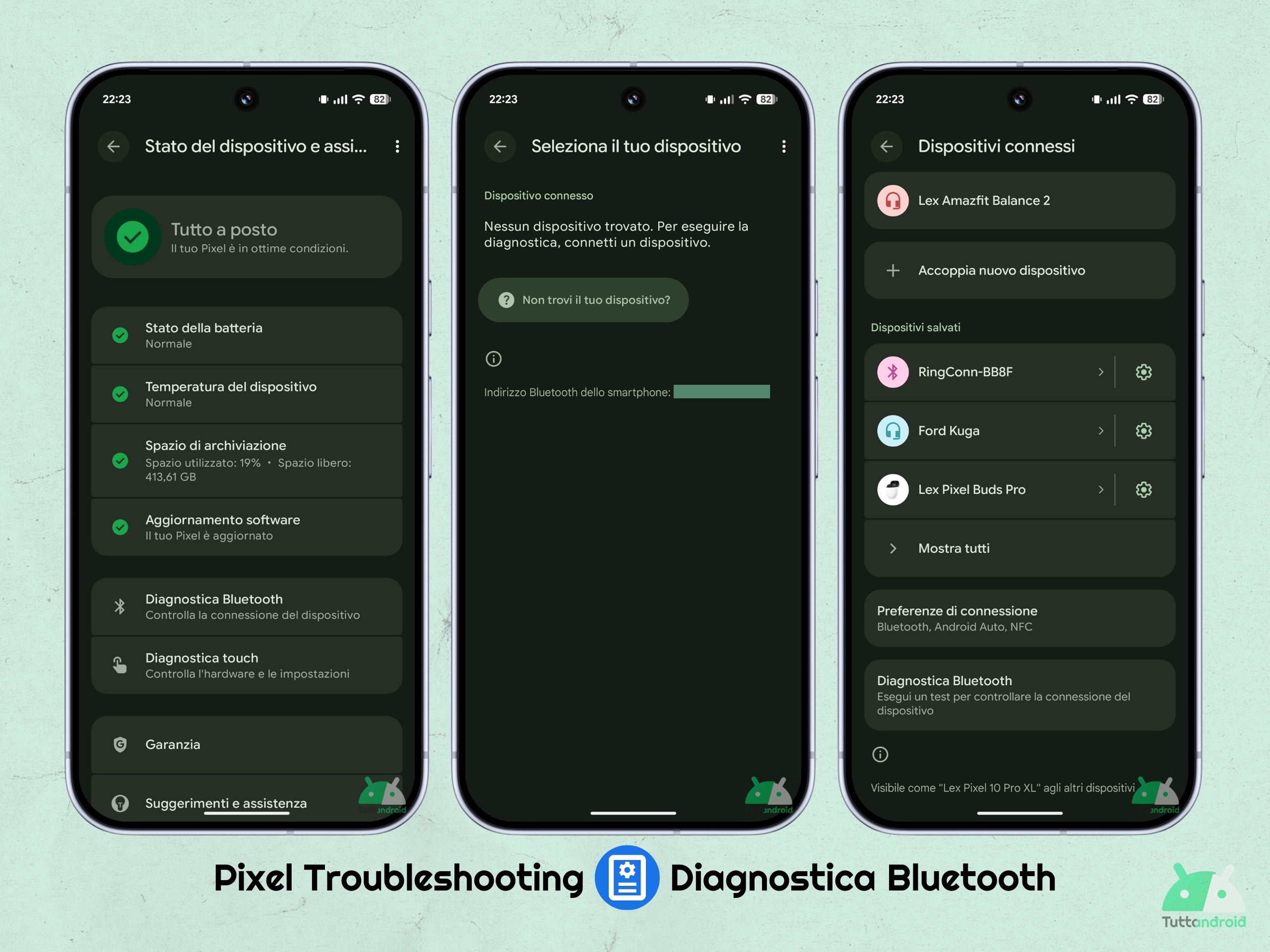 ピクセルのトラブルシューティング v1.0.881271863 - Bluetooth 診断