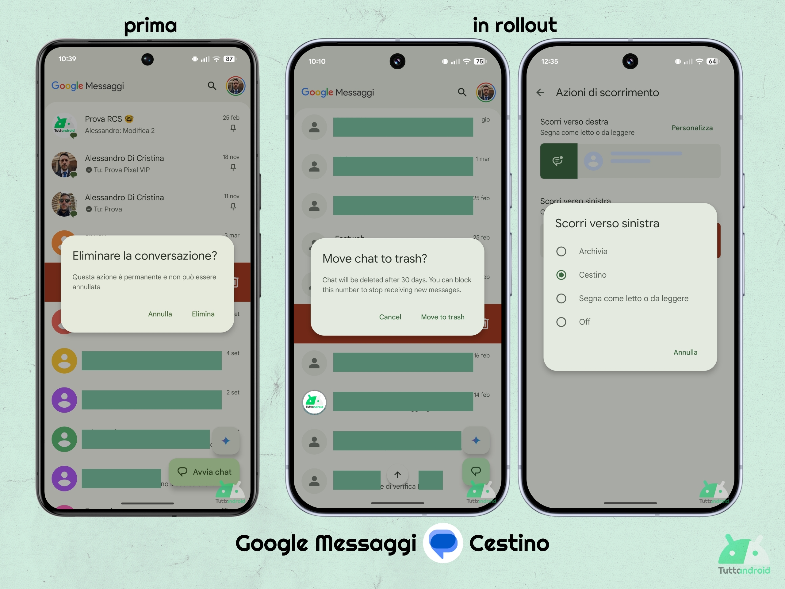 Google メッセージ v20260306 ベータ版 - ゴミ箱