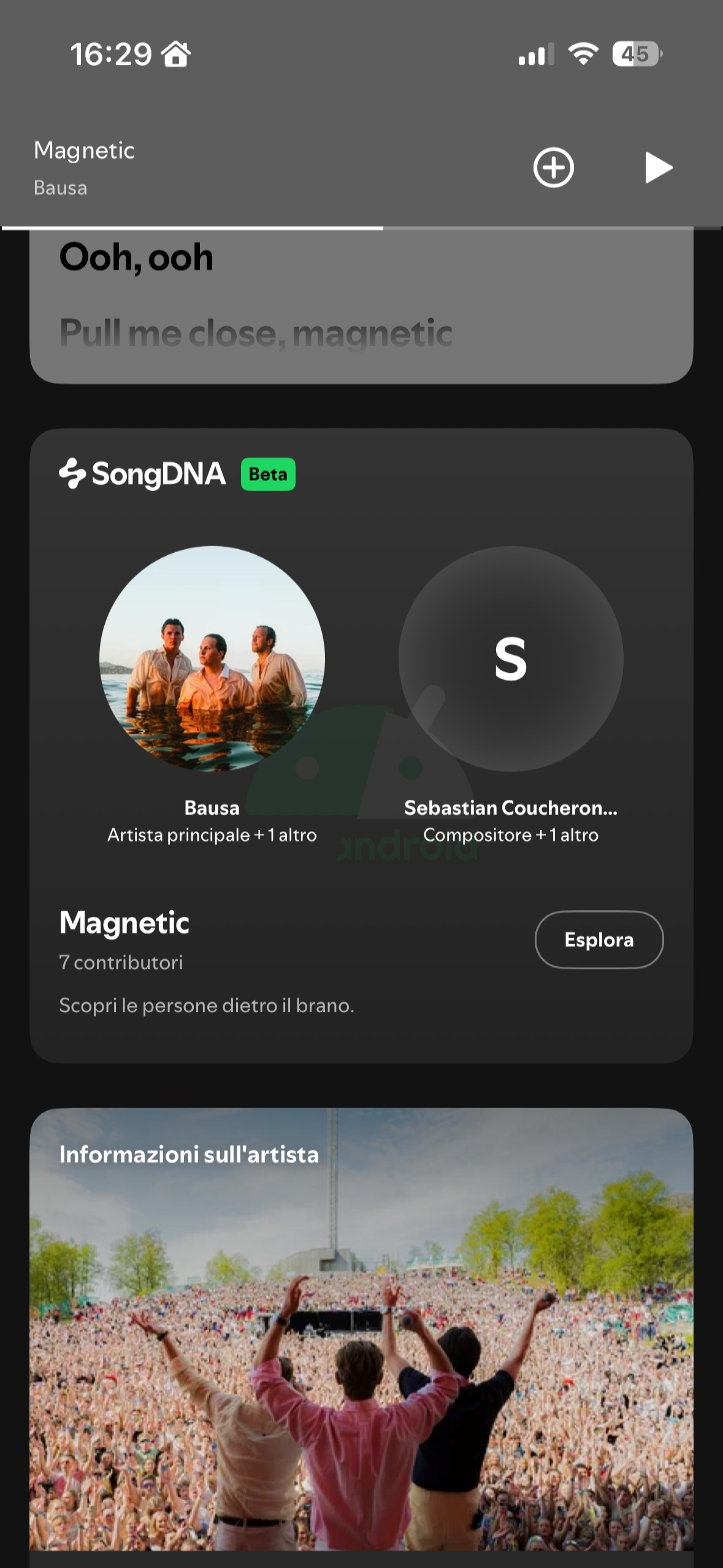 Spotify のソング DNA