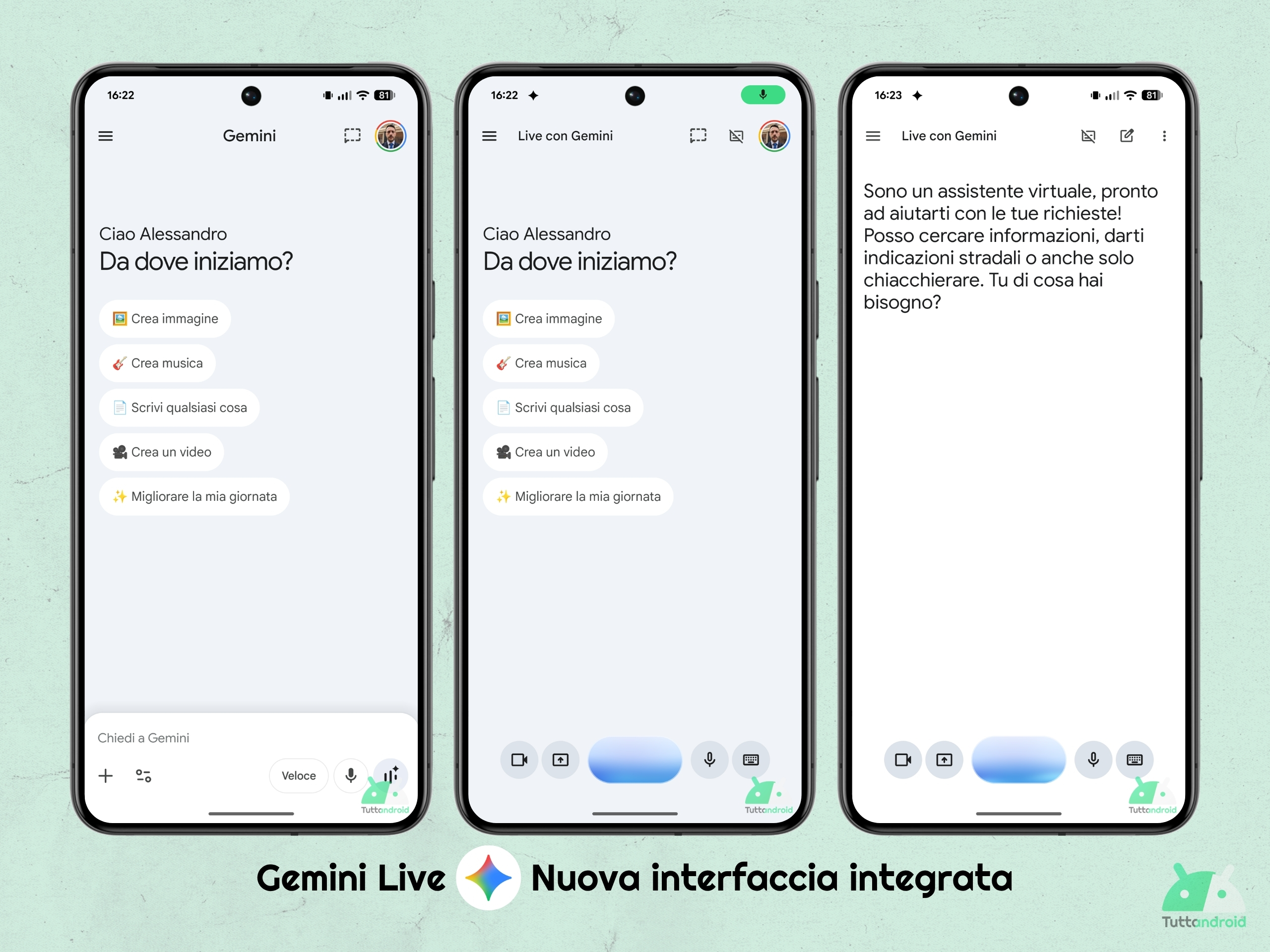 Google アプリ v17.14.59 ベータ版 - Gemini Live - 統合 UI