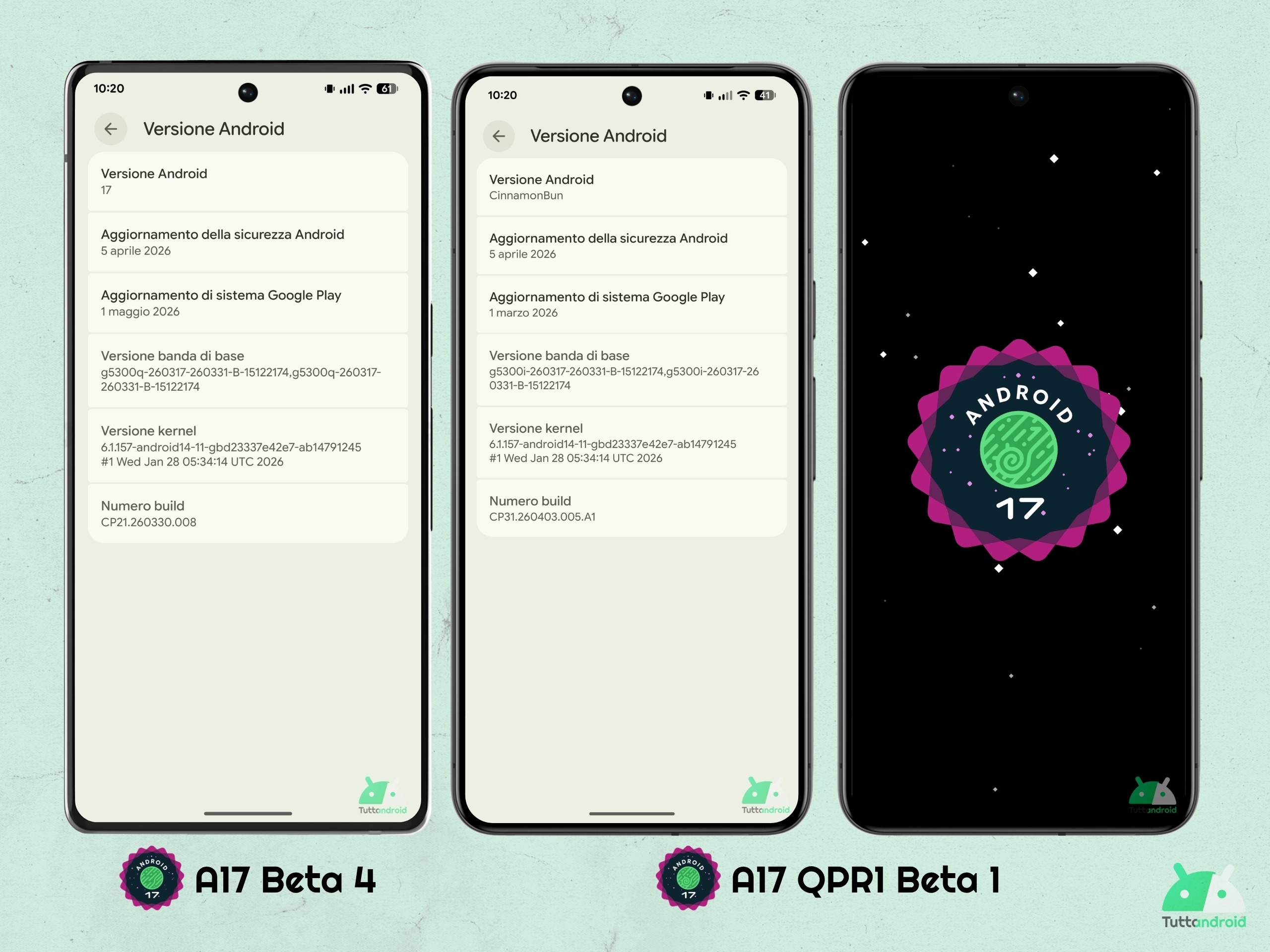 Android 17 QPR1 - ベータ 1 - CinnamonBun が戻ってきました