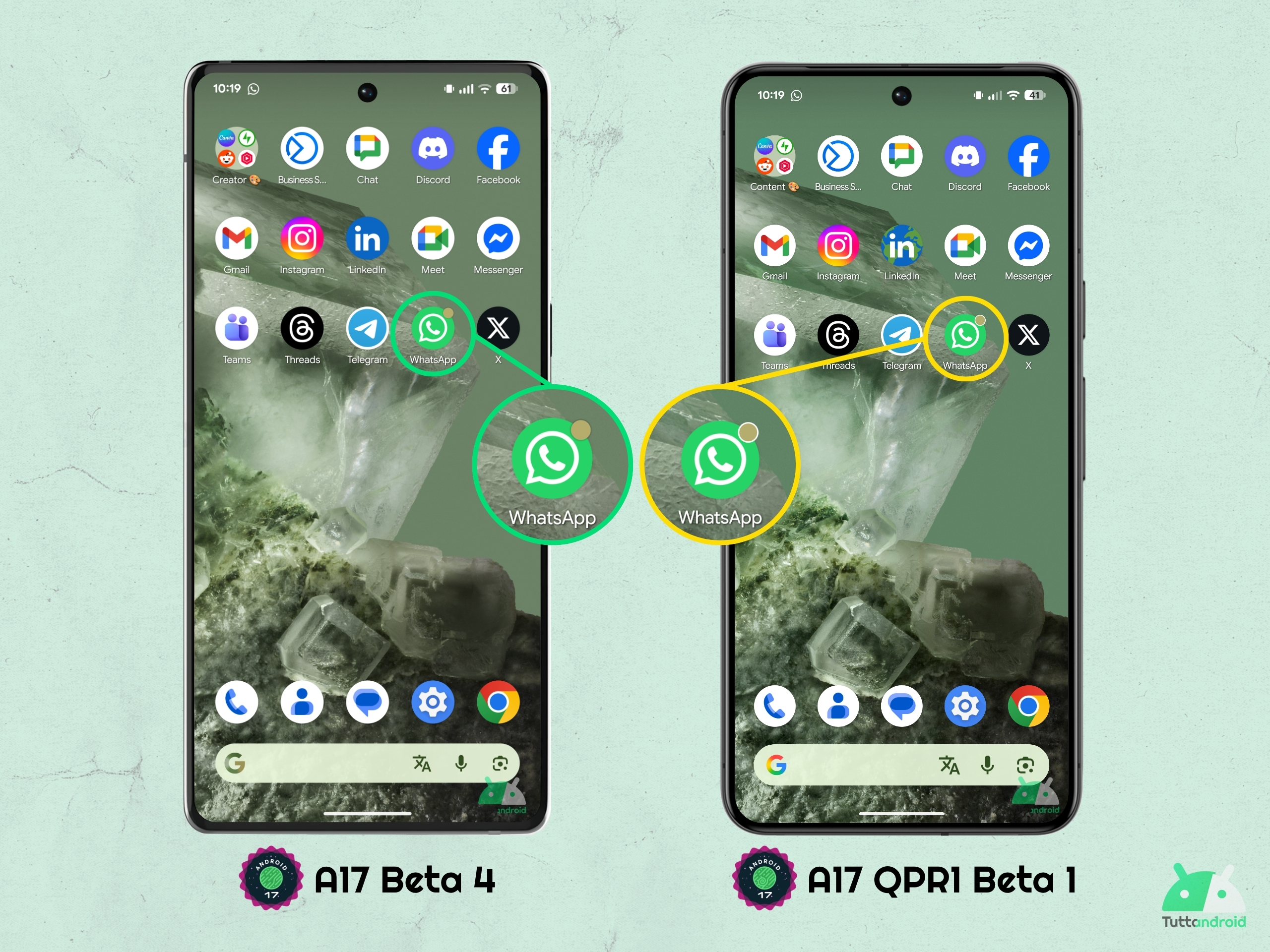 Android 17 QPR1 - ベータ 1 - 通知インジケーター
