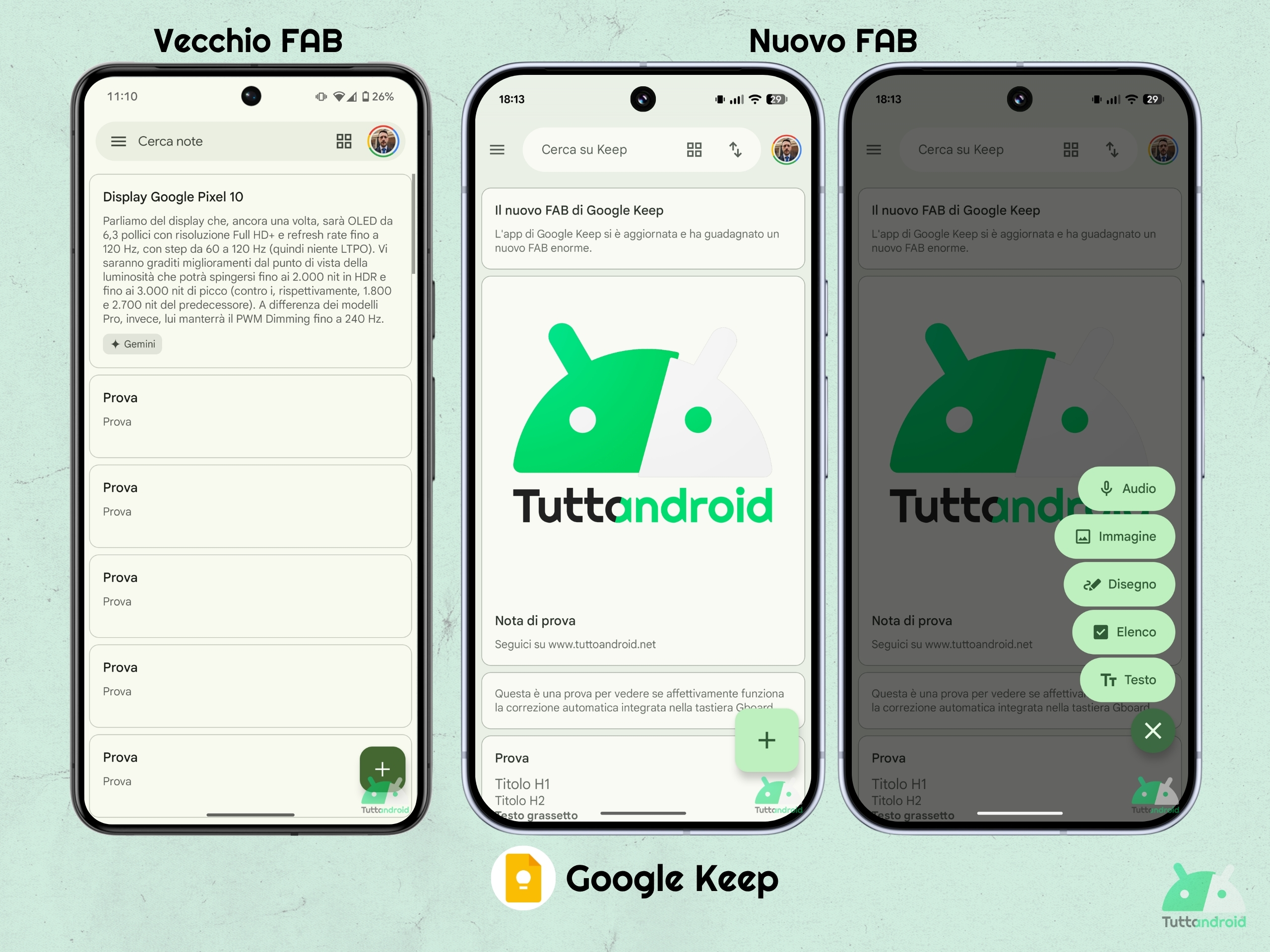 Google Keep v5.26.151.00.90 - 新しい FAB