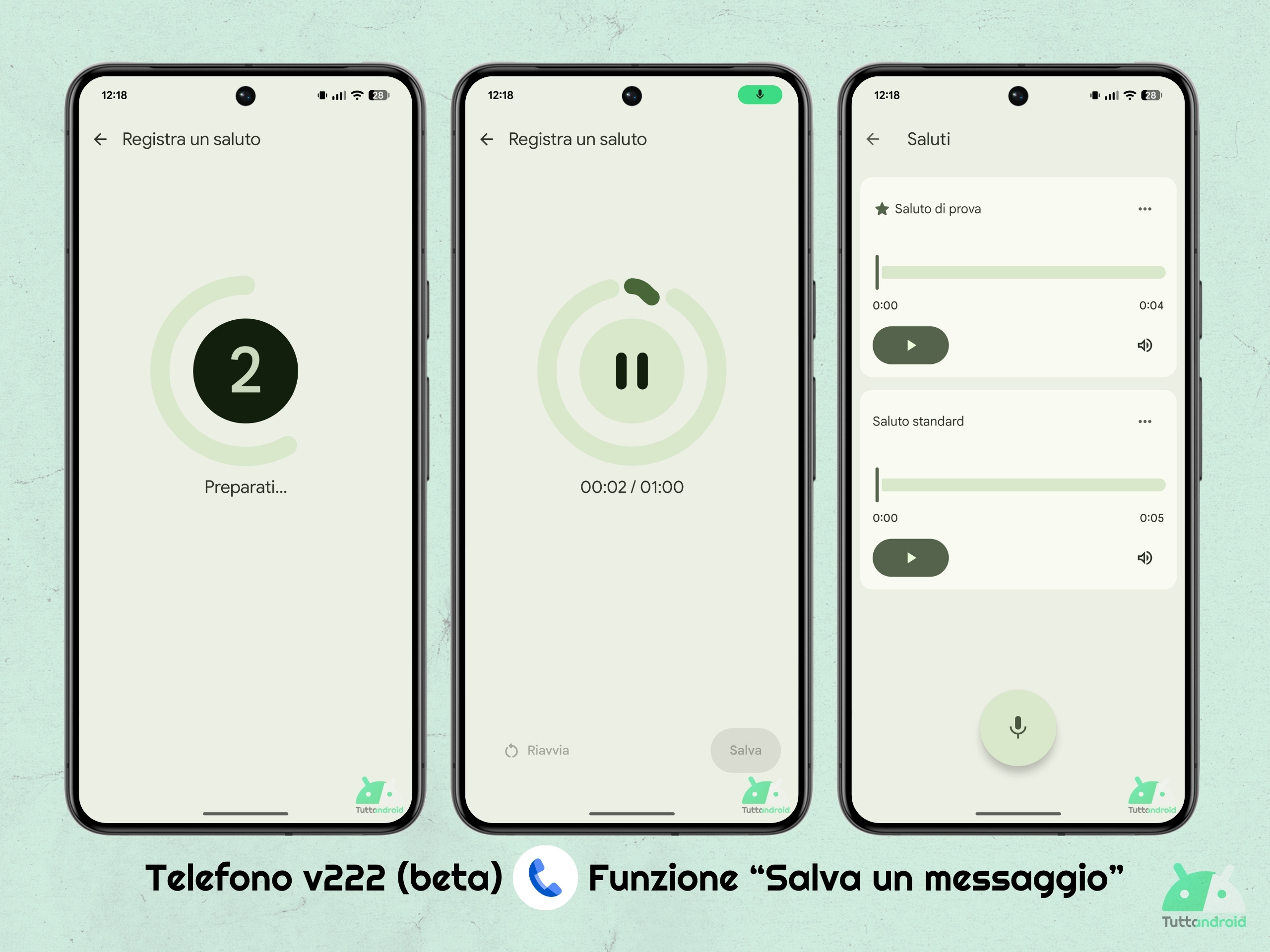 Google Phone v222 ベータ版 - Google Pixel 8 Pro - メッセージを保存