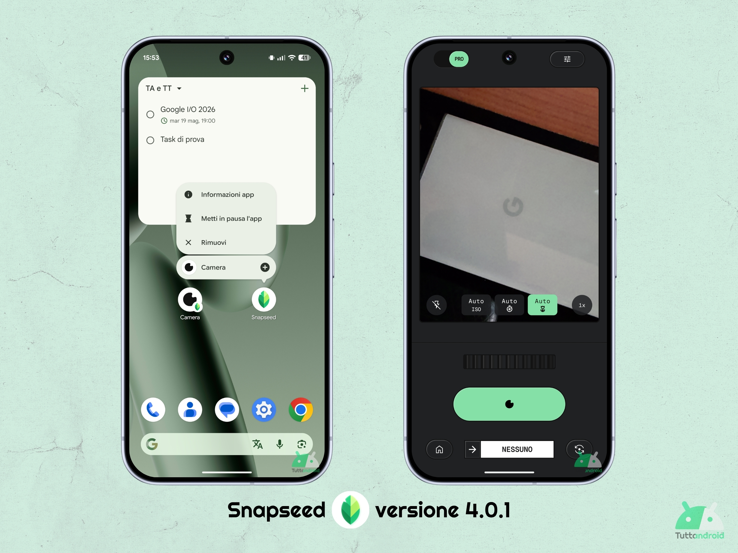 Google Snapseed v4.0.1 - カメラのショートカット