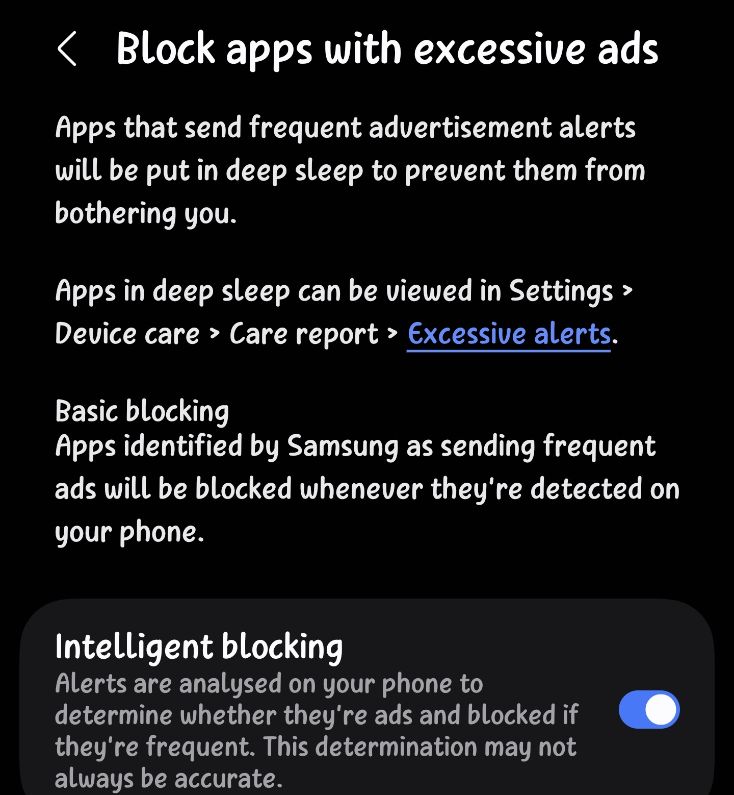 サムスンアップデートデバイスサポートアプリは過剰な広告通知をブロックします