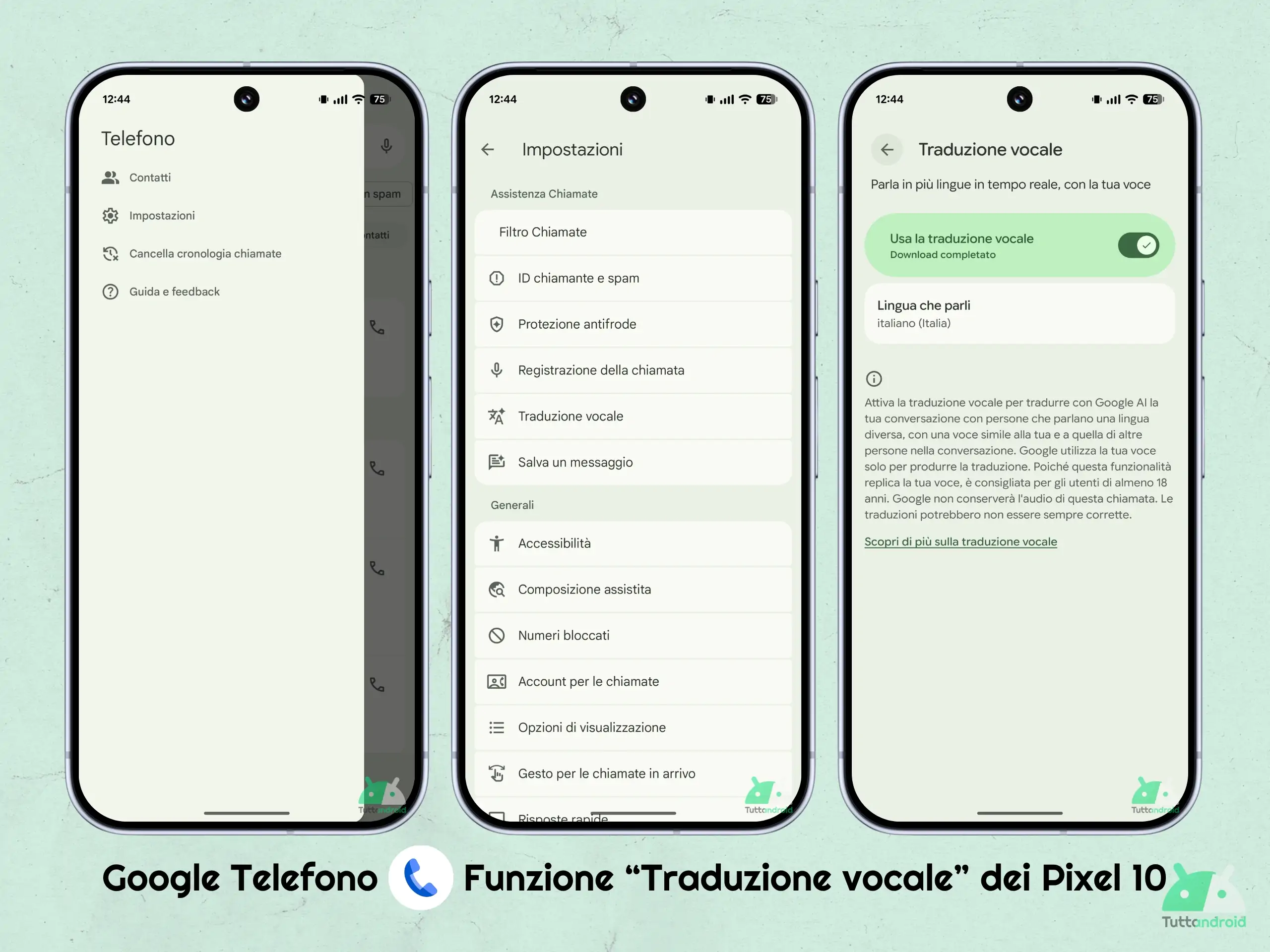 Google Phone - Pixel 10 - 音声翻訳機能