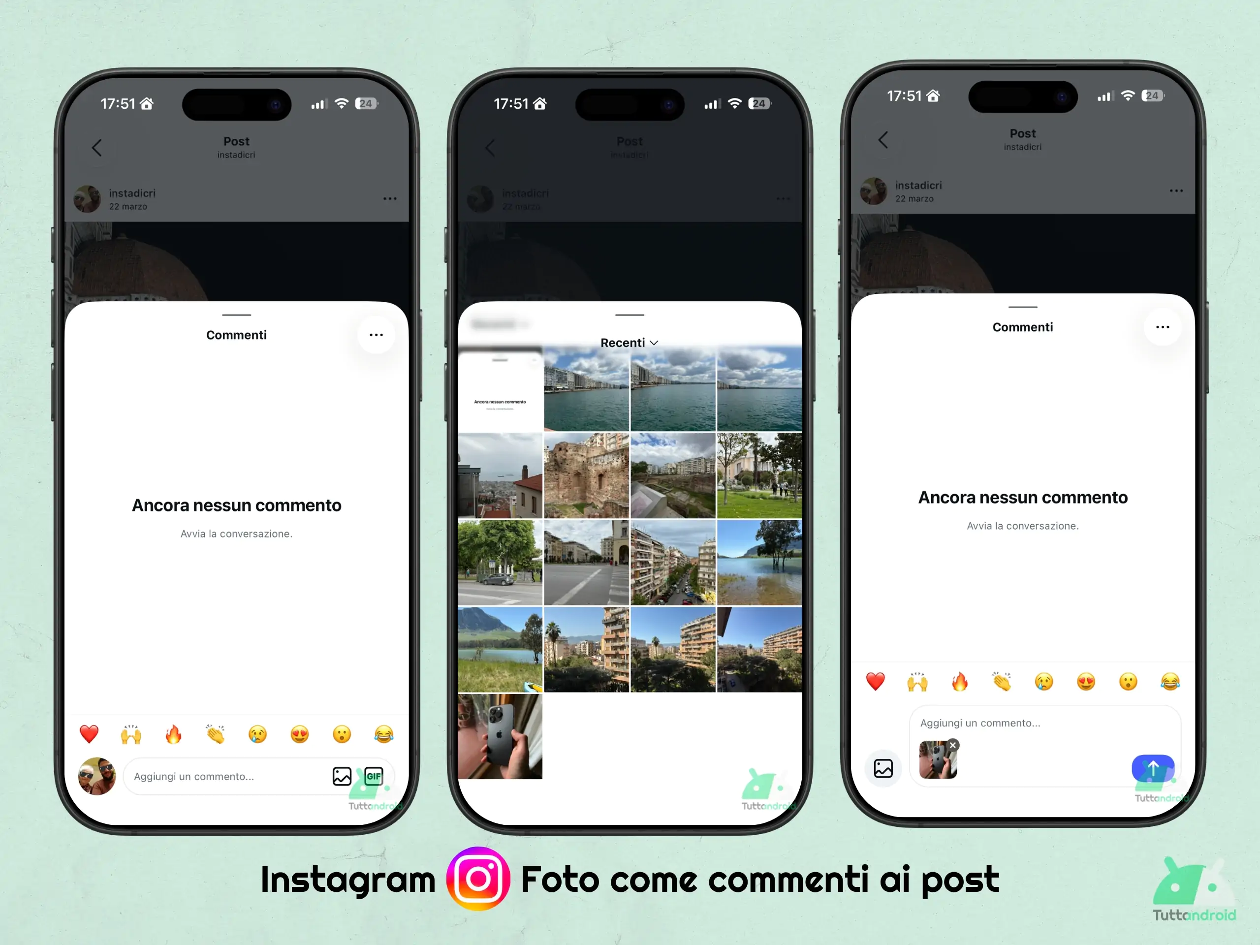 Instagram - 投稿に対するコメントとしての写真