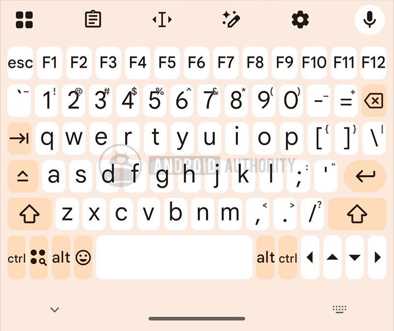 Gboard v17.7.4.932364120 ベータ版 - アクセシビリティ レイアウト