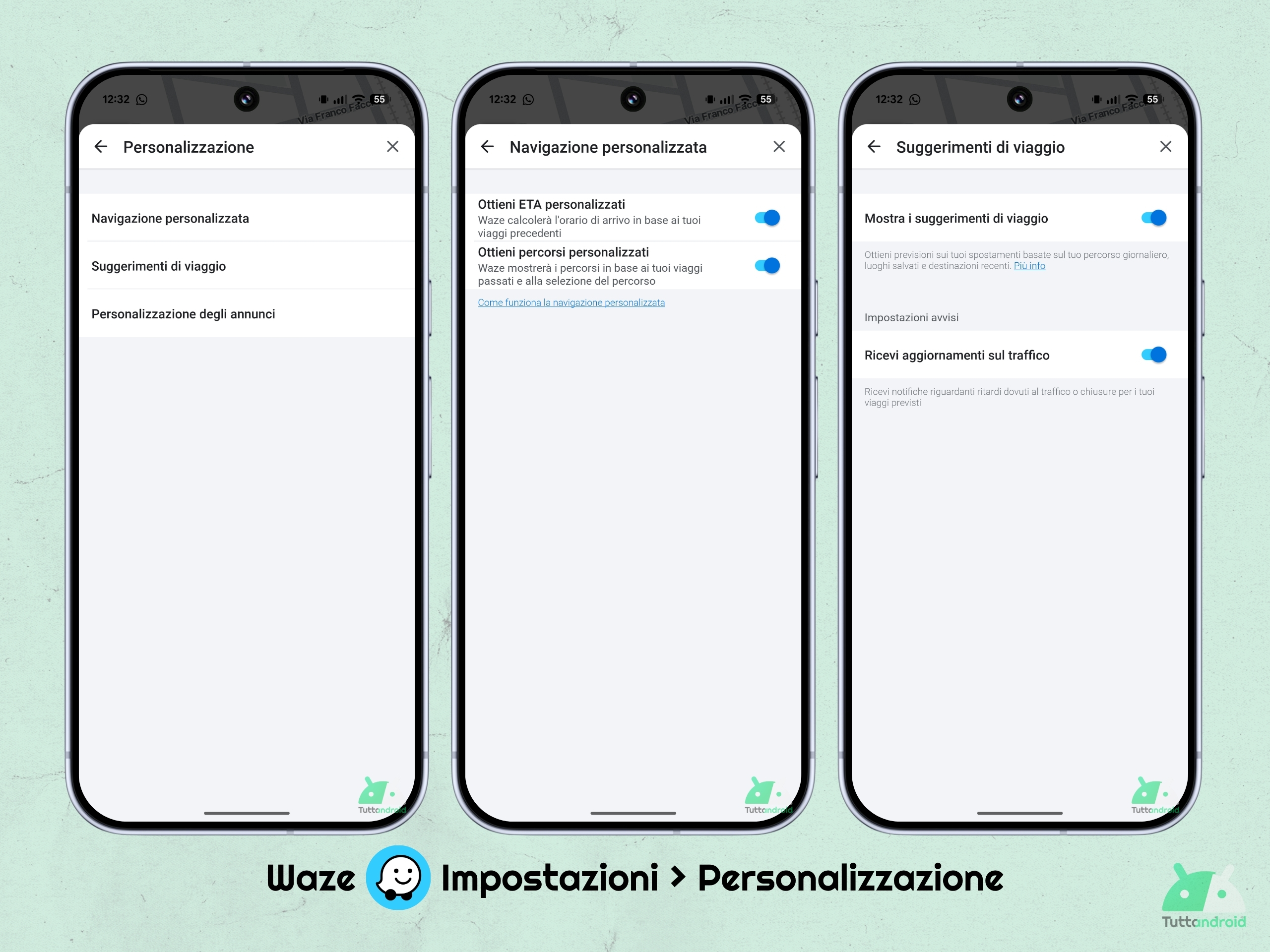 Waze v5.21.0.0 - 設定 - パーソナライゼーション
