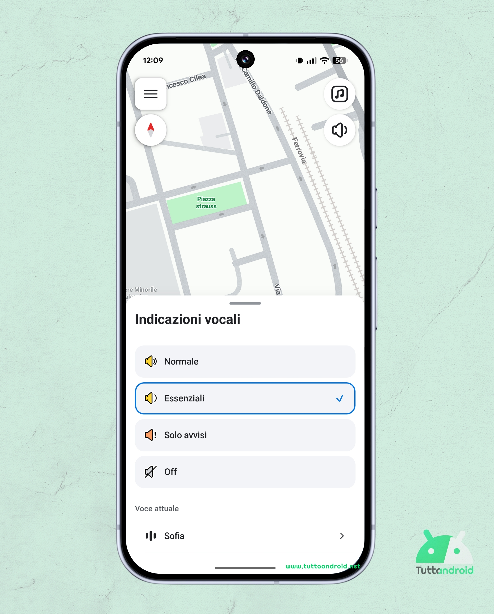 Waze - 「必須」音声案内