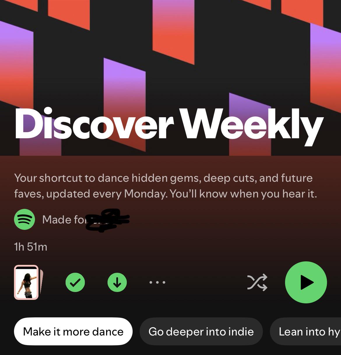 Spotify Discover Weekly フィルター テスト