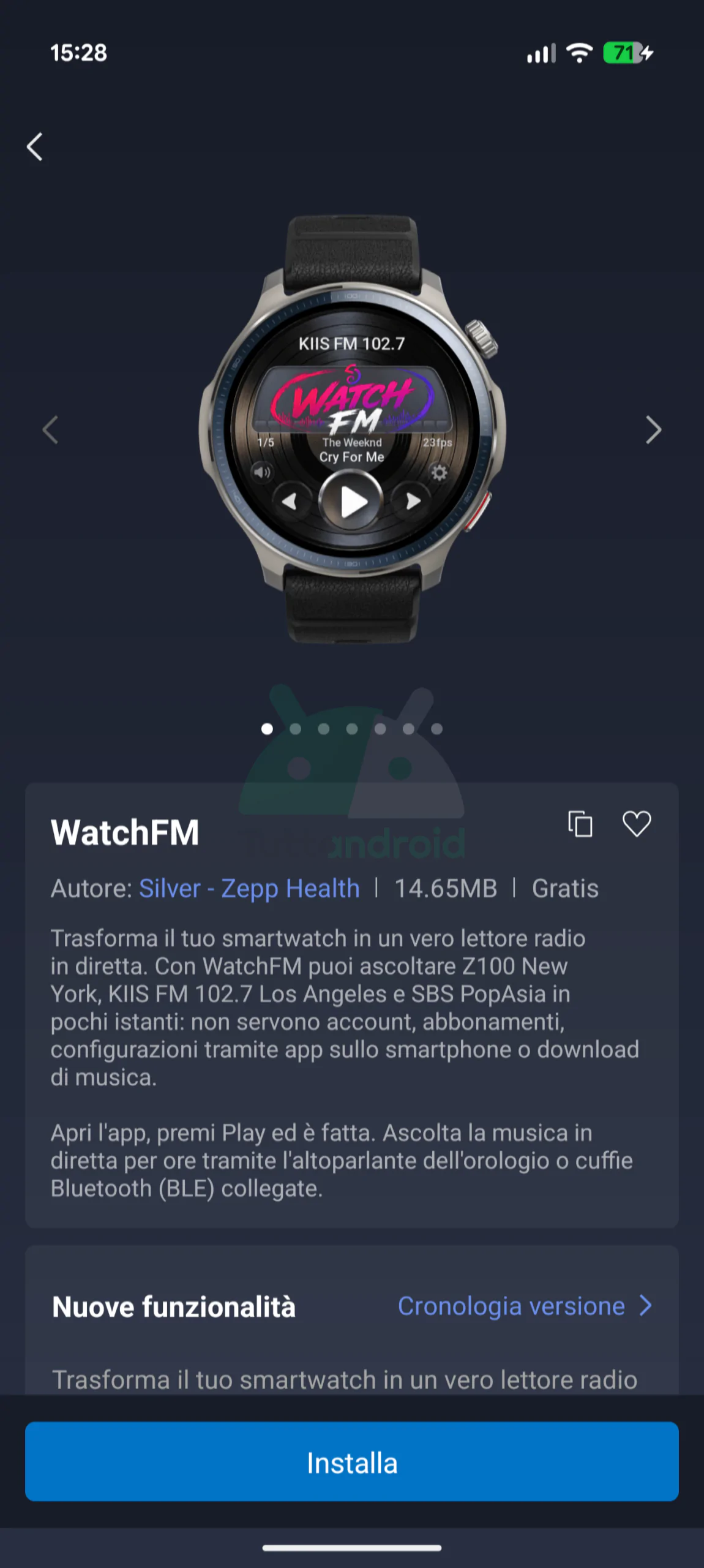 Amazfit スマートウォッチの WatchFM