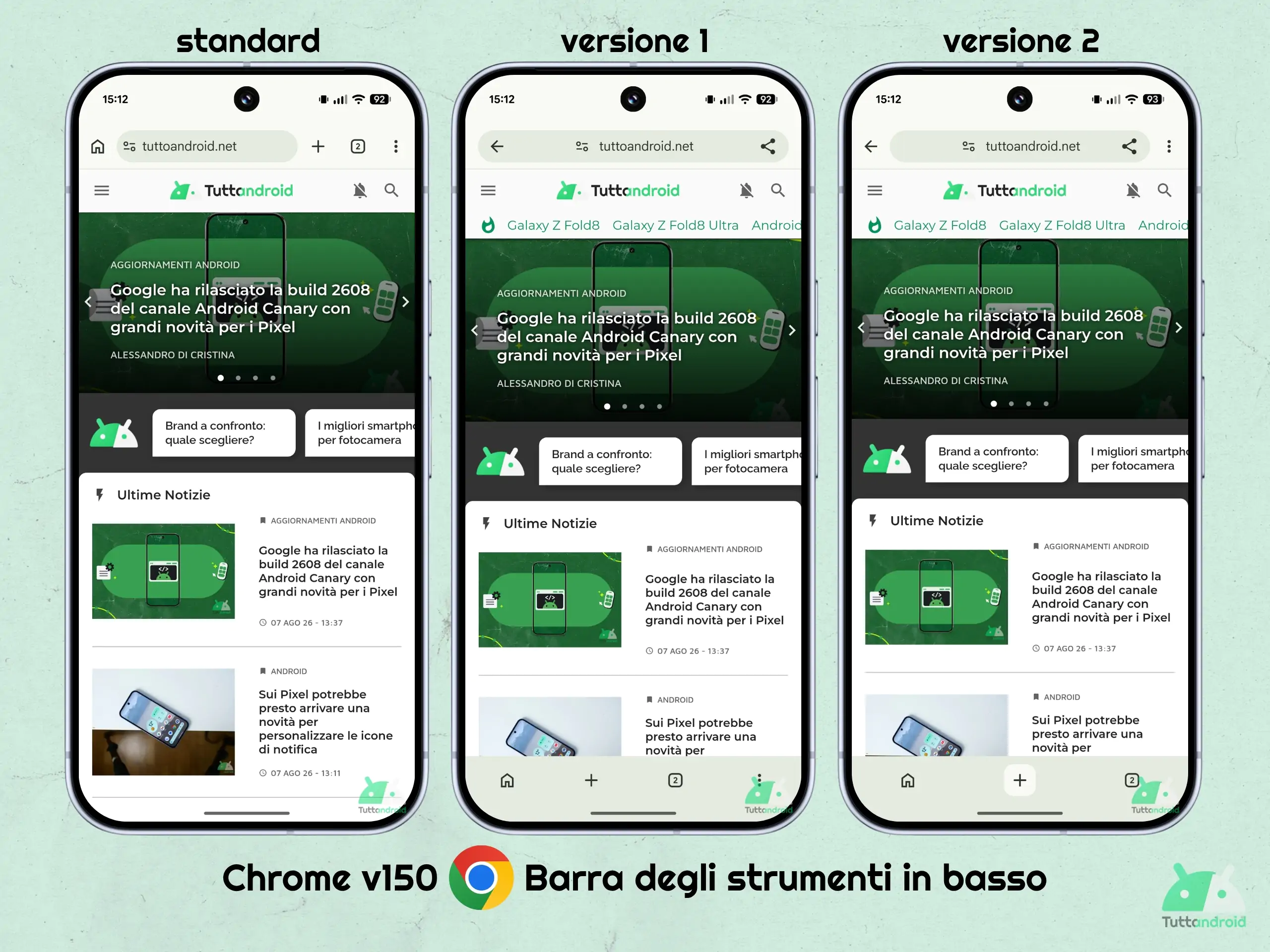 Google Chrome v150.0.7871.187 - 下部ツールバー