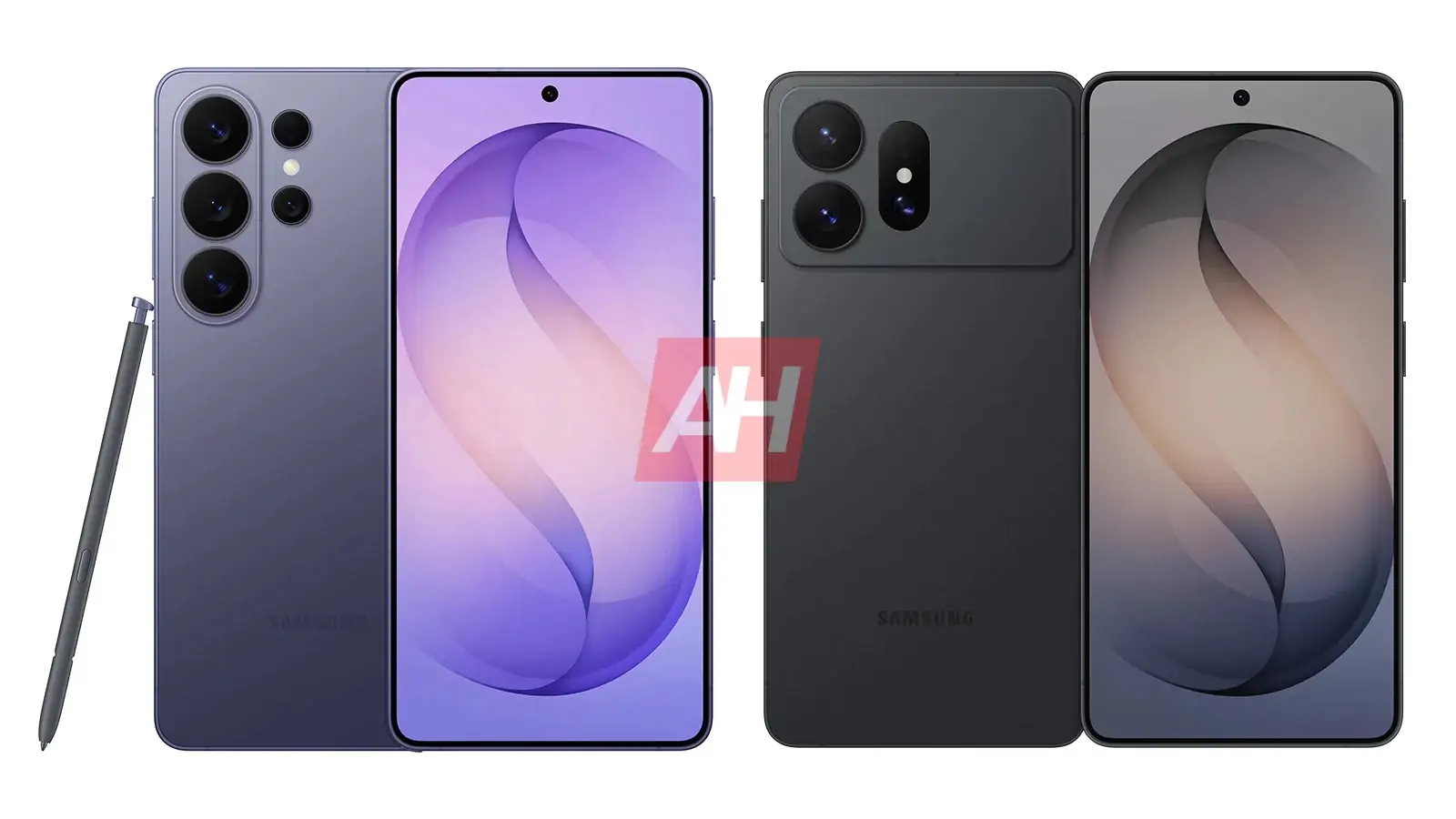Samsung Galaxy S27 Ultra vs Galaxy S26 Ultra - OnLeaks AH によるレンダリング