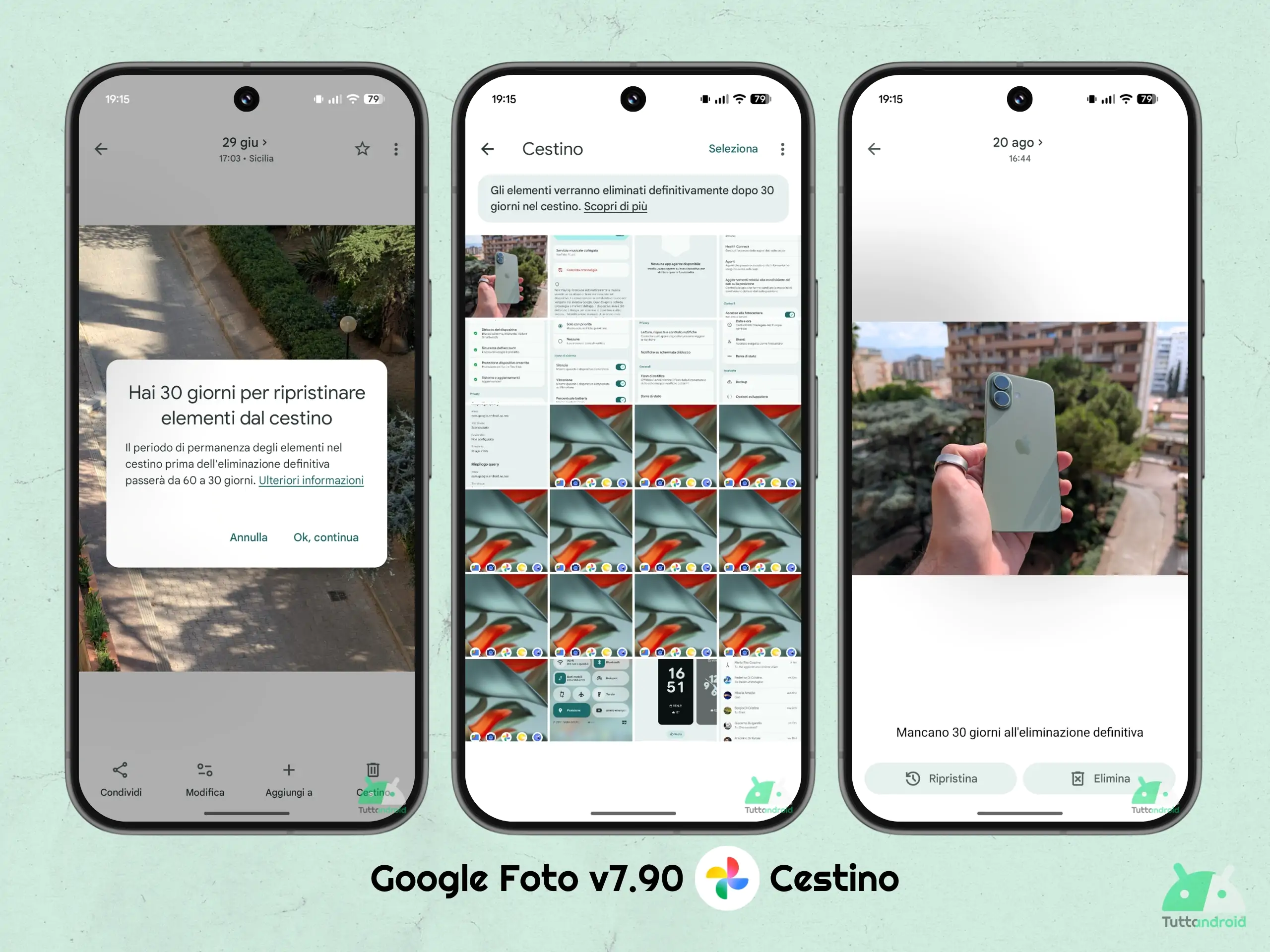 Google フォト v7.90 - 30 日間のごみ箱の復元