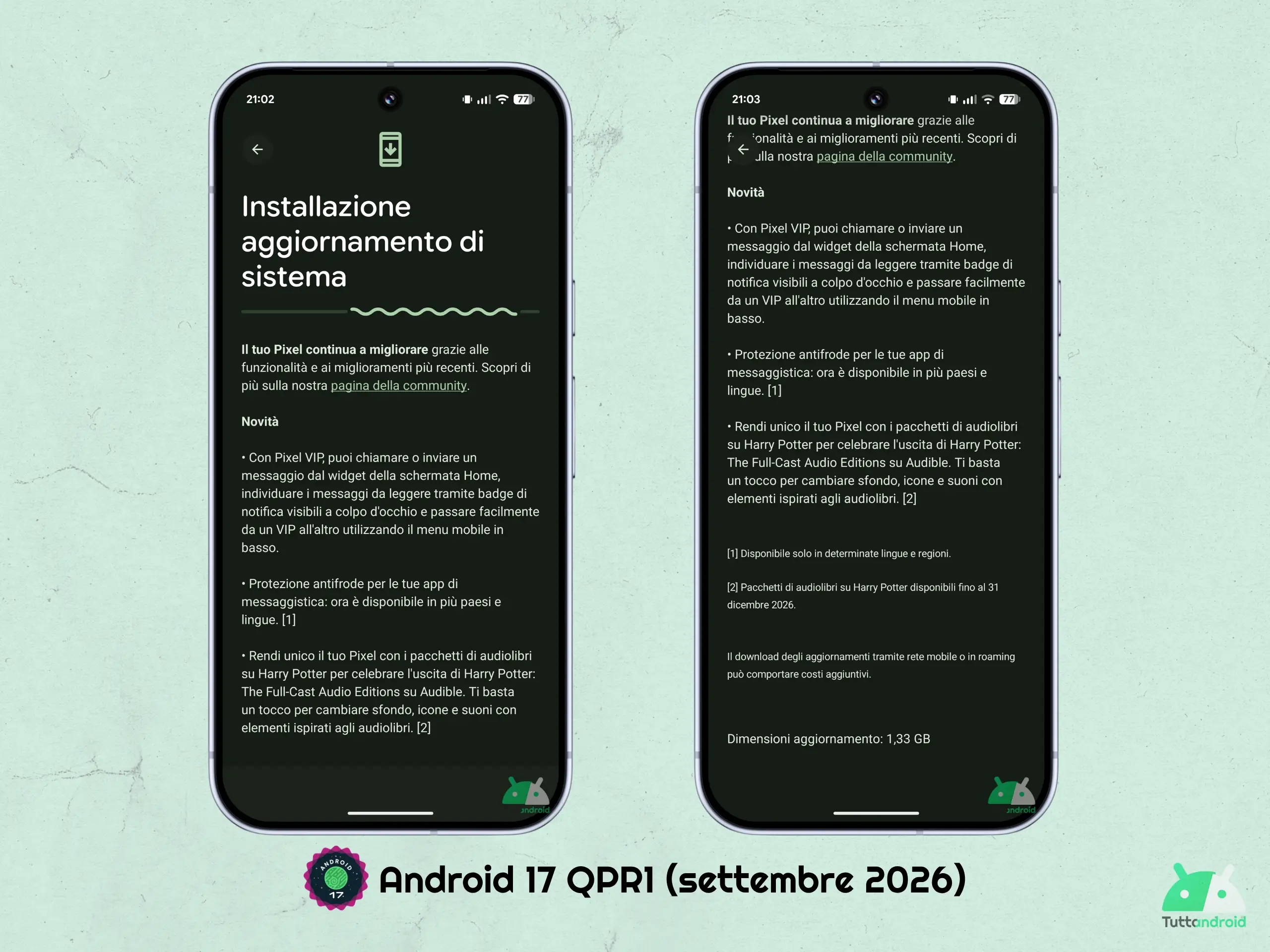 Android 17 QPR1 - 2026 年 9 月 - Google Pixel 10 Pro XL