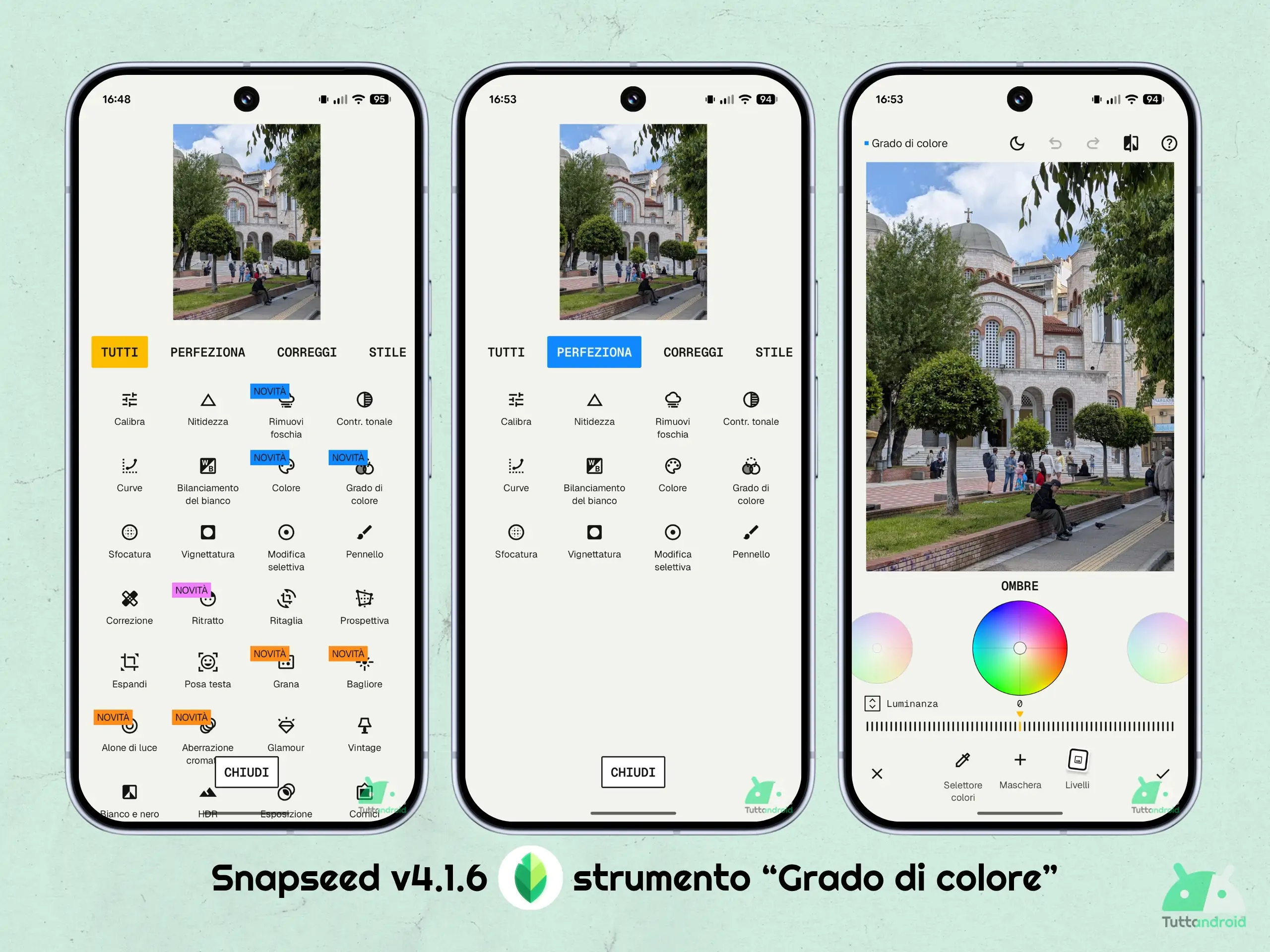 Snapseed v4.1.6 - カラーグレード