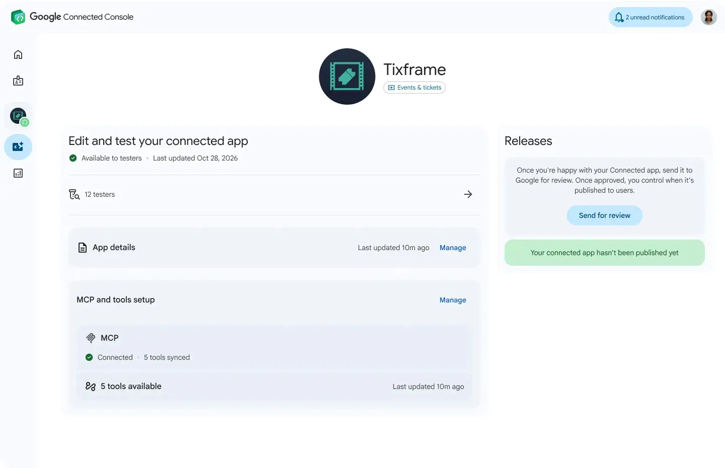 Google - Connected Apps Platform ベータ版